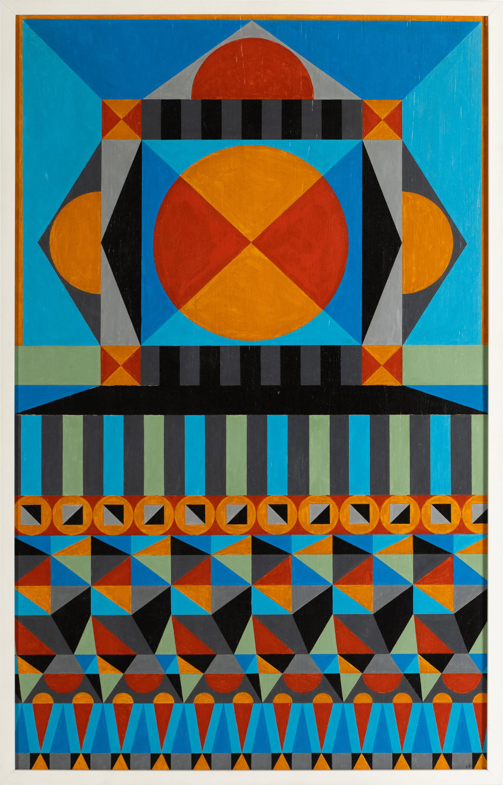 Barbara Stonecipher (1921-2011): Variations: Barbara Stonecipher (1921 - 2011) Variations oil on panel; 1960; signed with initials lower right Sight: 37 1/2 x 23 1/2 in. (95.3 x 59.7 cm.), Frame: 39 1/8 x 25 in. (99.4 x 63.5 cm.) Property from t