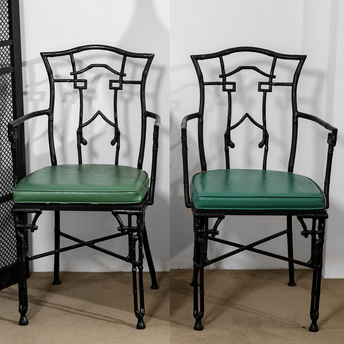 Pair of Vintage Faux Bamboo Patio Armchairs (1 of 17)