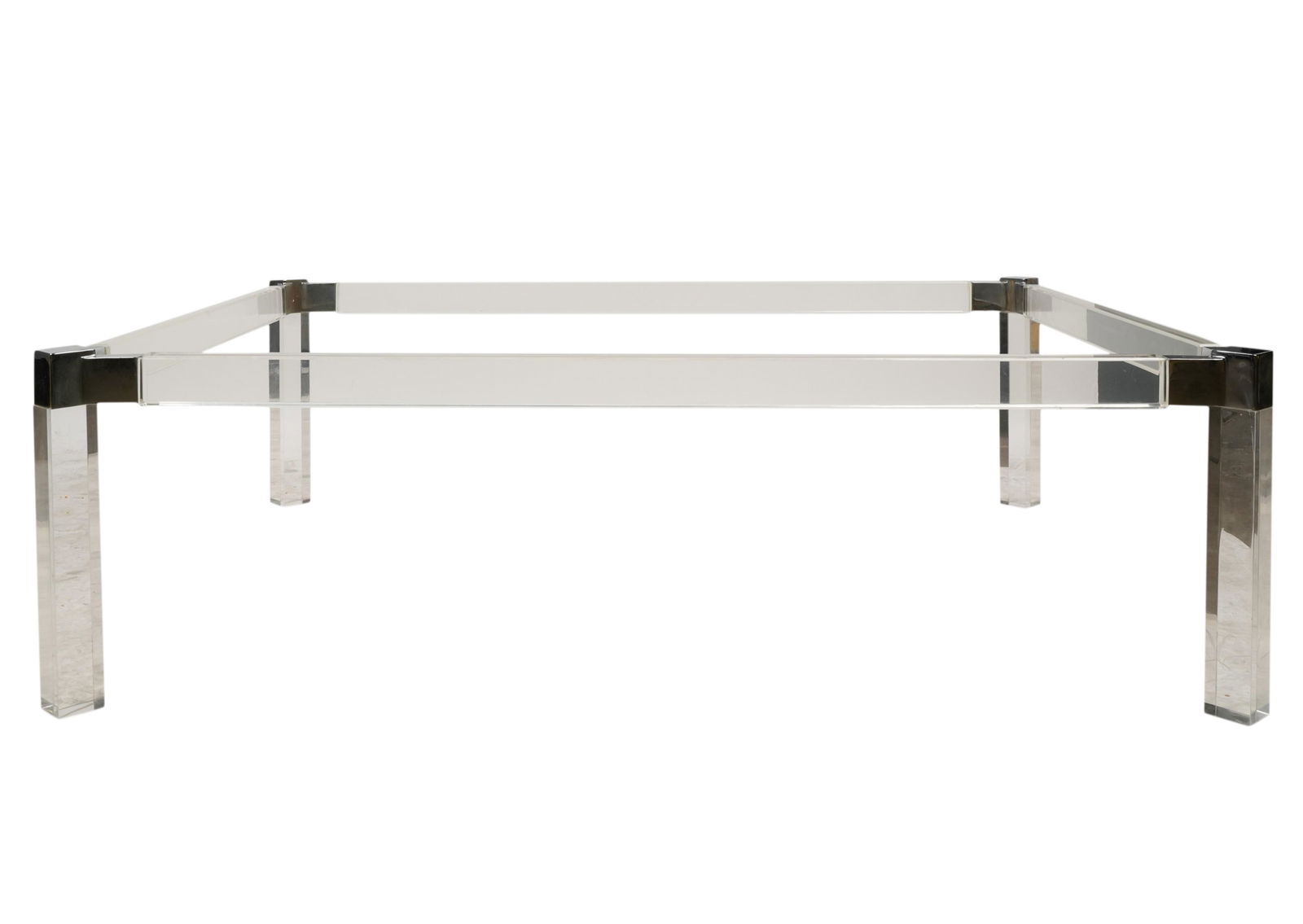 Lucite and Chrome Coffee Table Base (1 of 7)