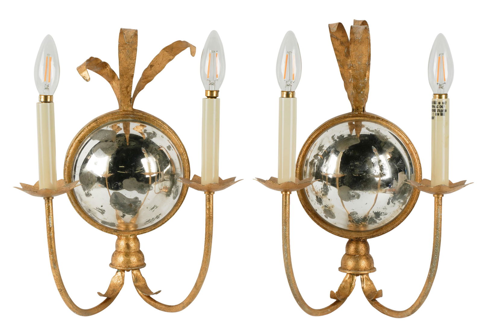 Pair of Twin-Light Wall Sconces (1 of 12)