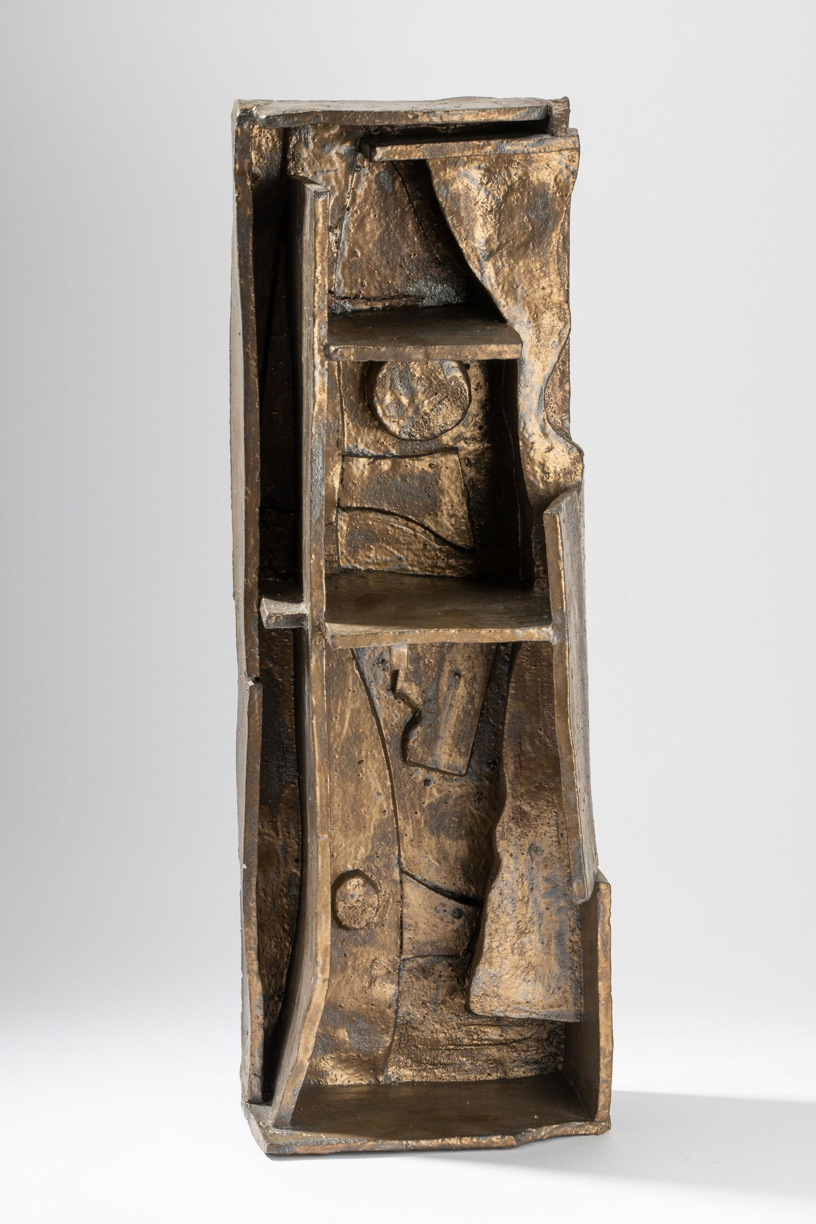 Stan Bitters (B. 1937): Untitled (Abstract): glazed ceramic; unsigned 7 x 25 x 9 in. (17.8 x 63.5 x 22.9 cm.) Property from the personal collection of Jeff Schuerholz of Fat Chance, the iconic Los Angeles store for the Hollywood elite Note: Jeff