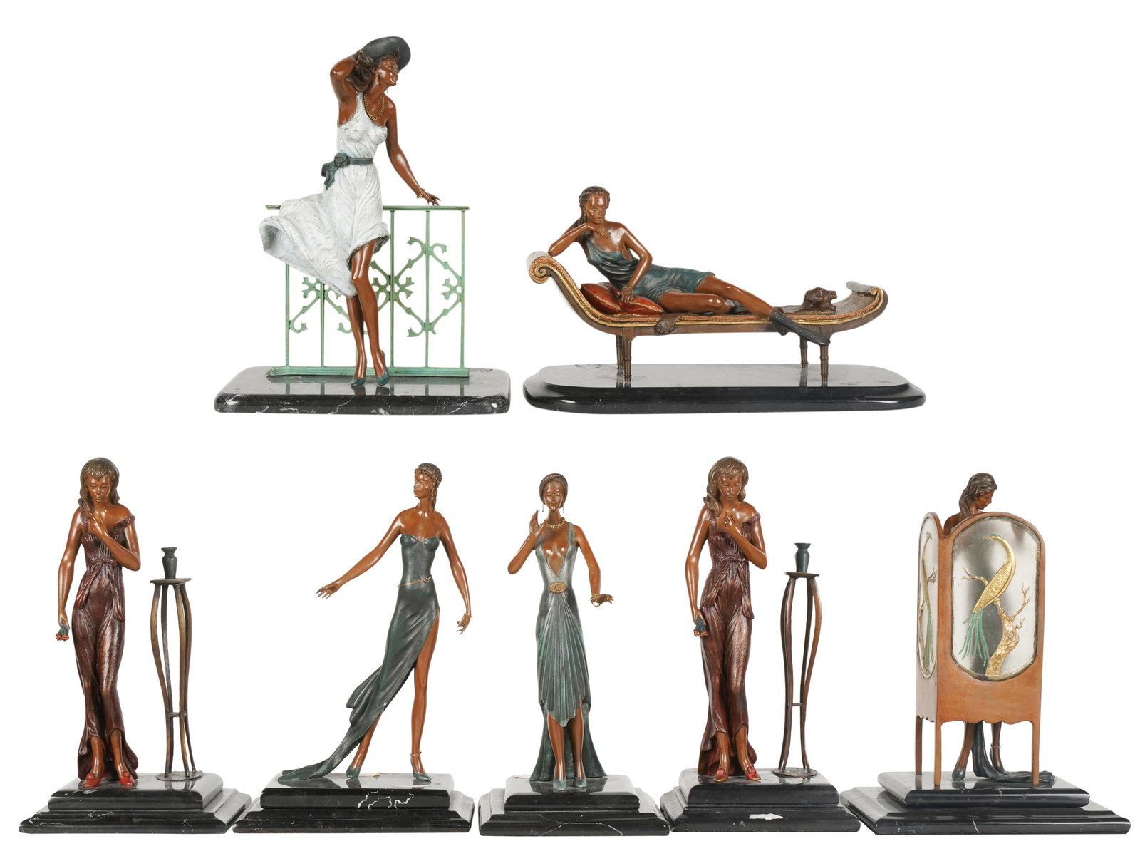 Collection of Larry Flynt: Seven Art Deco-Style Figures (1 of 14)