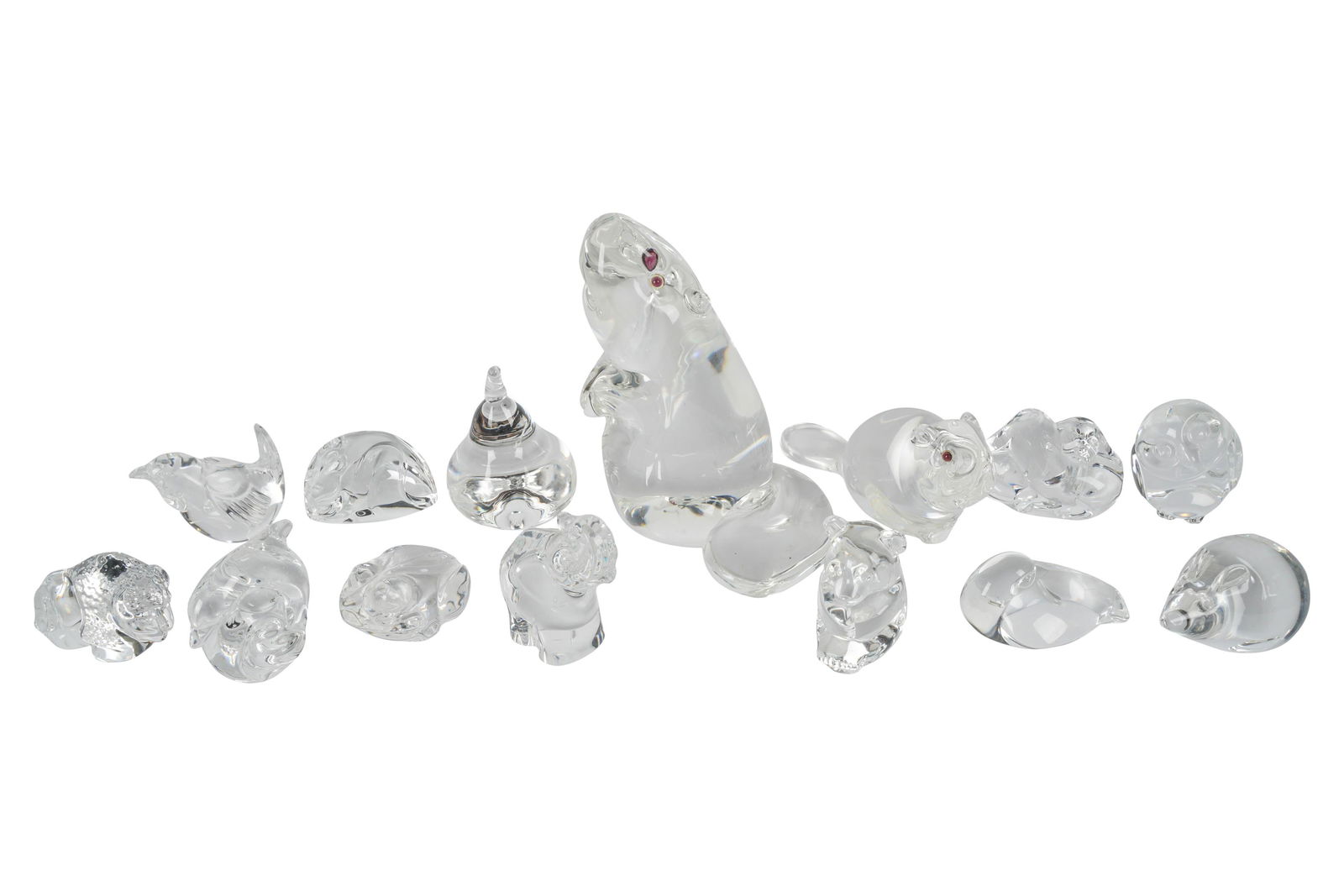 Collection of 14 Steuben Glass Animal Figures (1 of 7)