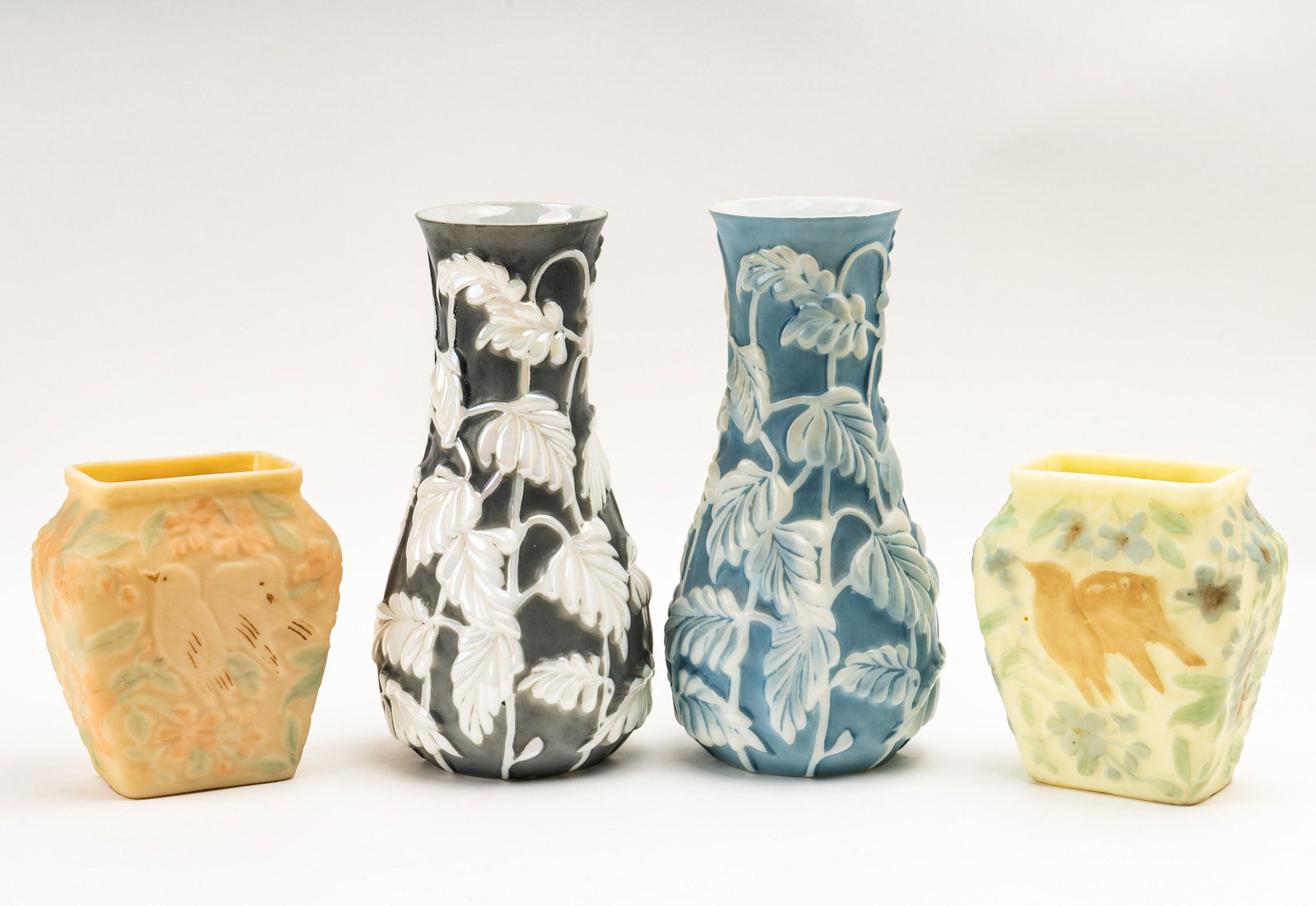 Four Phoenix Molded Glass Vases (1 of 13)