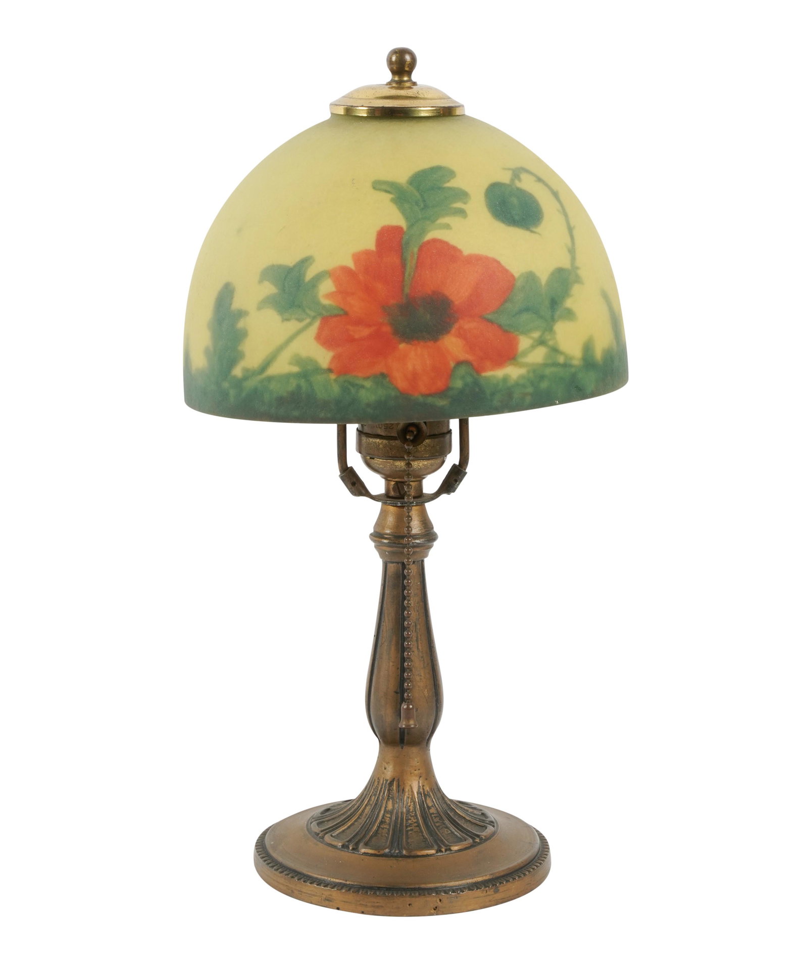 Collection of Larry Flynt: Reverse-Painted Glass and Patinated Metal Table Lamp (1 of 6)