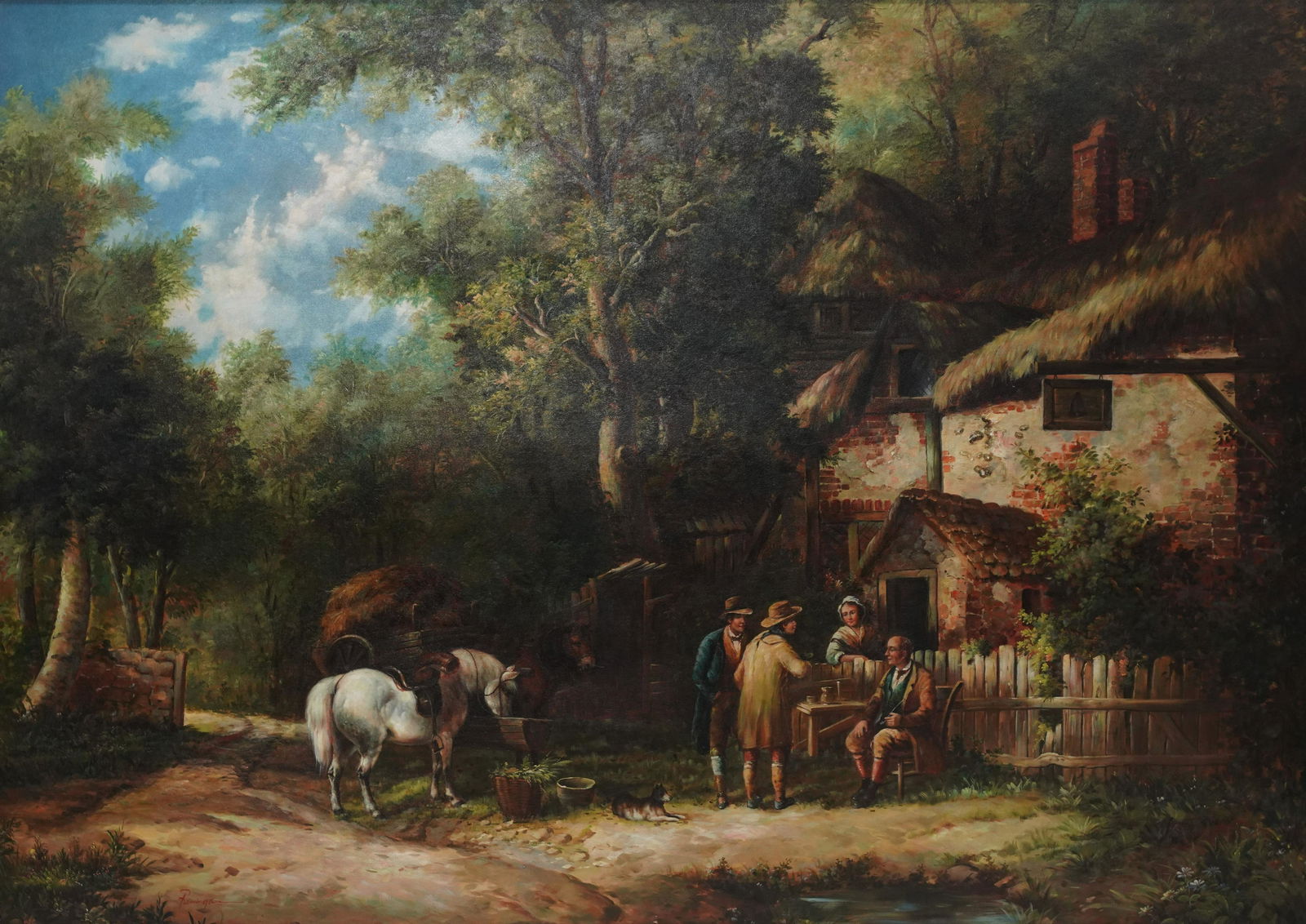 Collection of Larry Flynt: Cottage in Landscape with Figures and Horses (1 of 10)