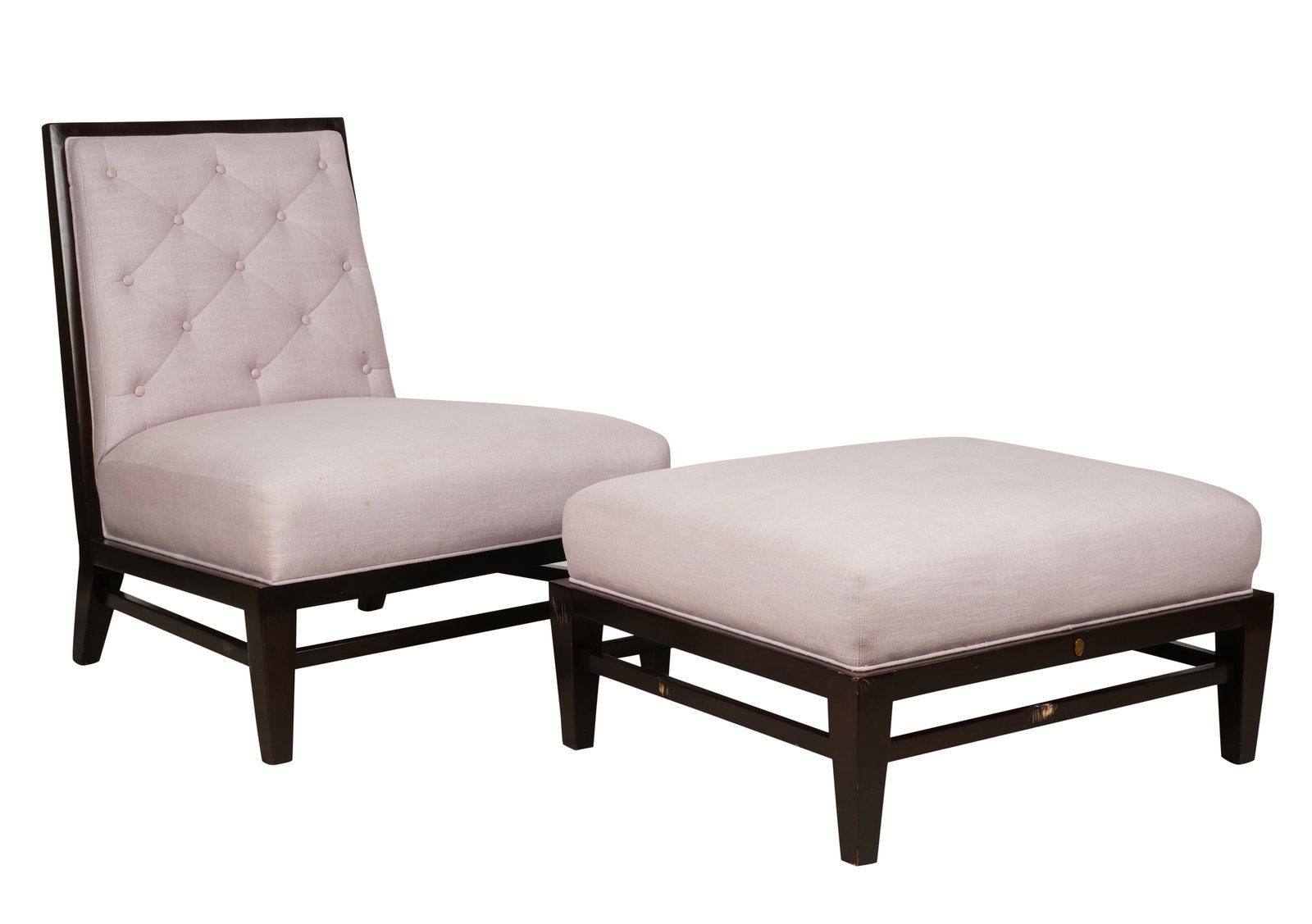 Barbara Barry Lounge Chair and Ottoman (1 of 9)