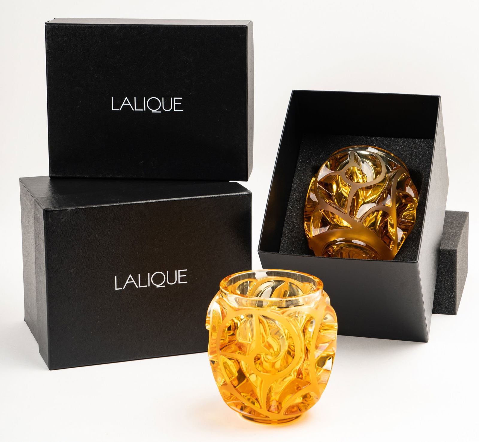 Pair of Lalique Tourbillon Vases (1 of 6)