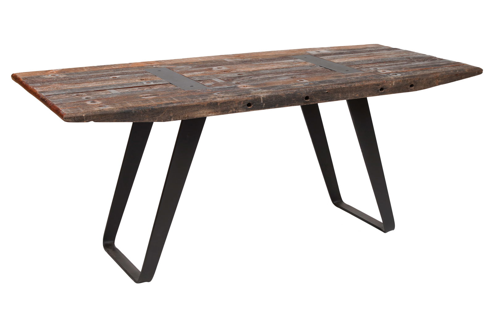 Contemporary Rustic-Style Wood and Iron Table (1 of 8)