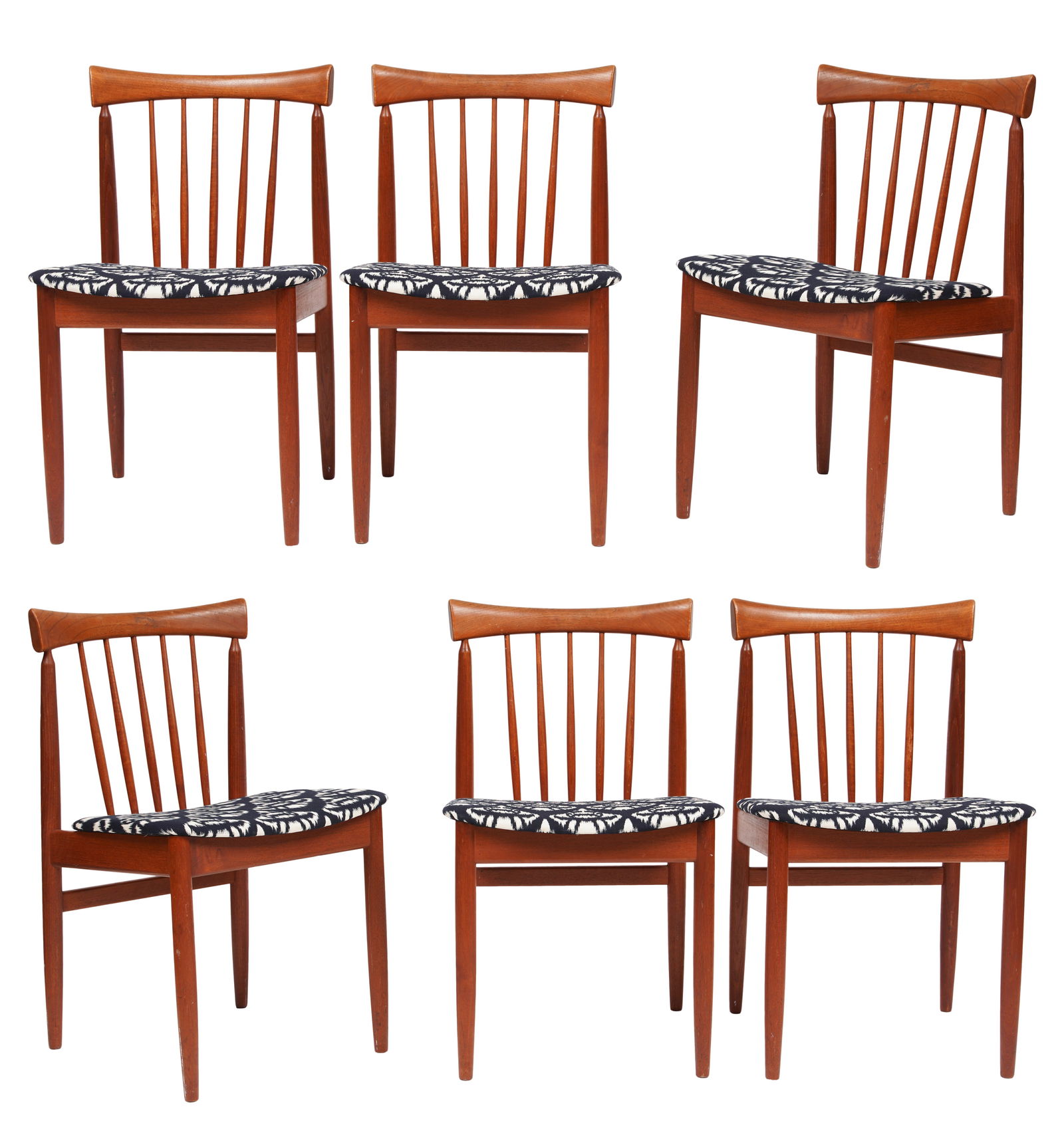 Set of Six Scandinavian Modern-Style Teak Dining Chairs (1 of 10)