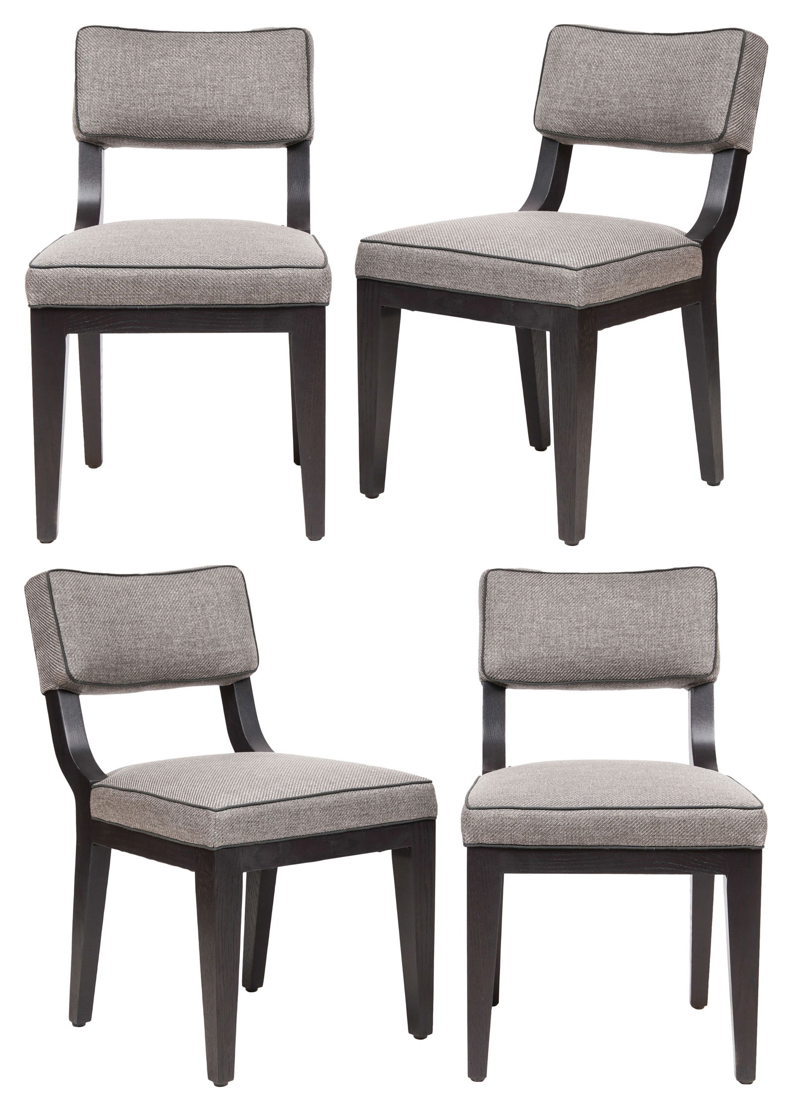 Set of Four Stained Wood Dining Chairs (1 of 9)