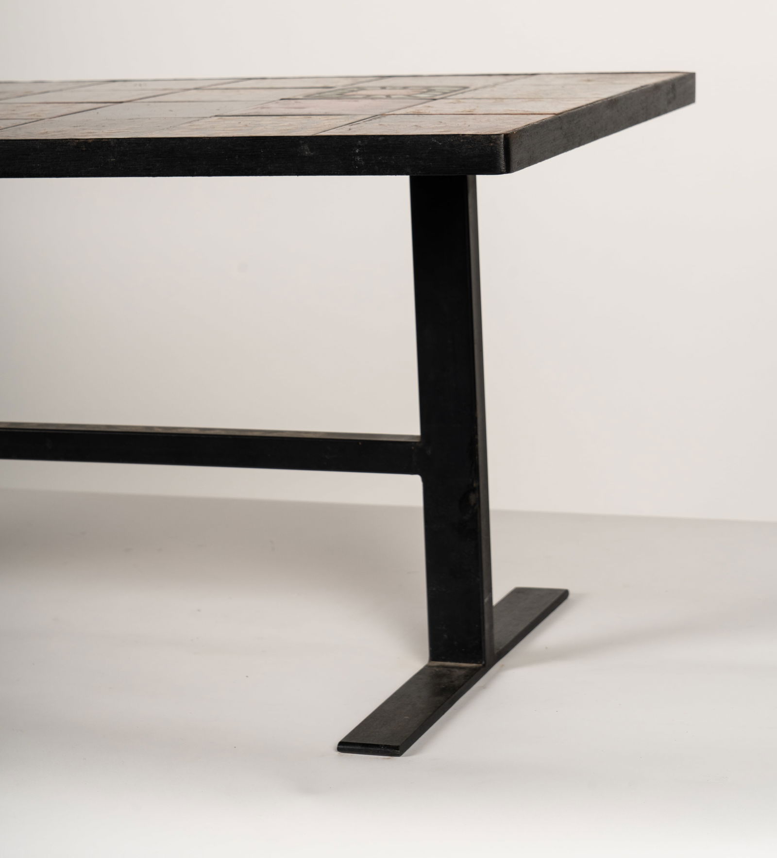 Mid-Century Ceramic Tile and Steel Coffee Table (1 of 9)
