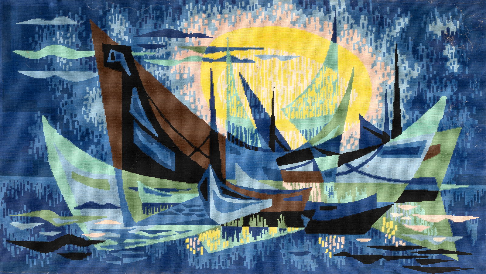 Mid-Century Modern Needlepoint Panel (1 of 8)