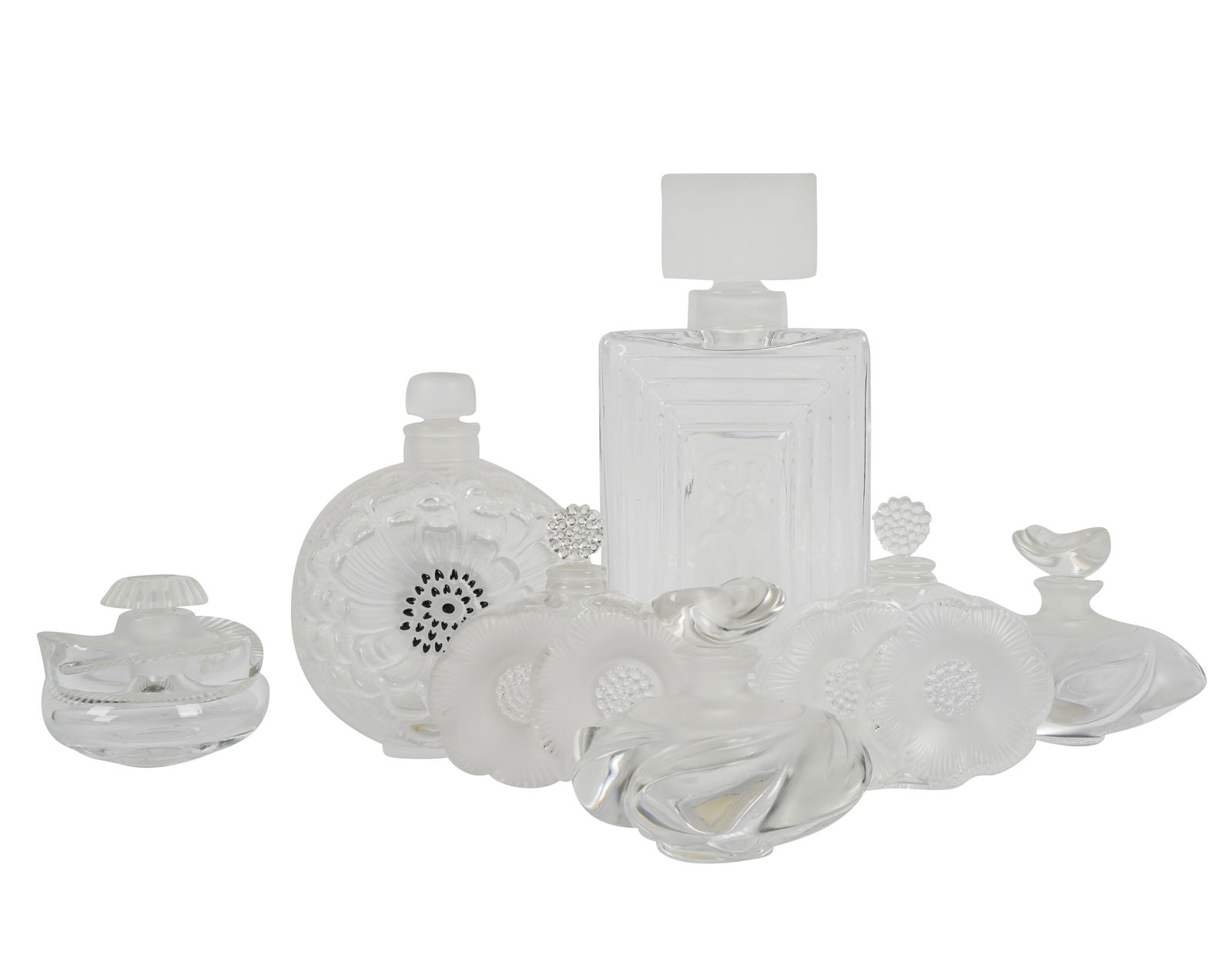 Seven Lalique Perfume Bottles (1 of 10)