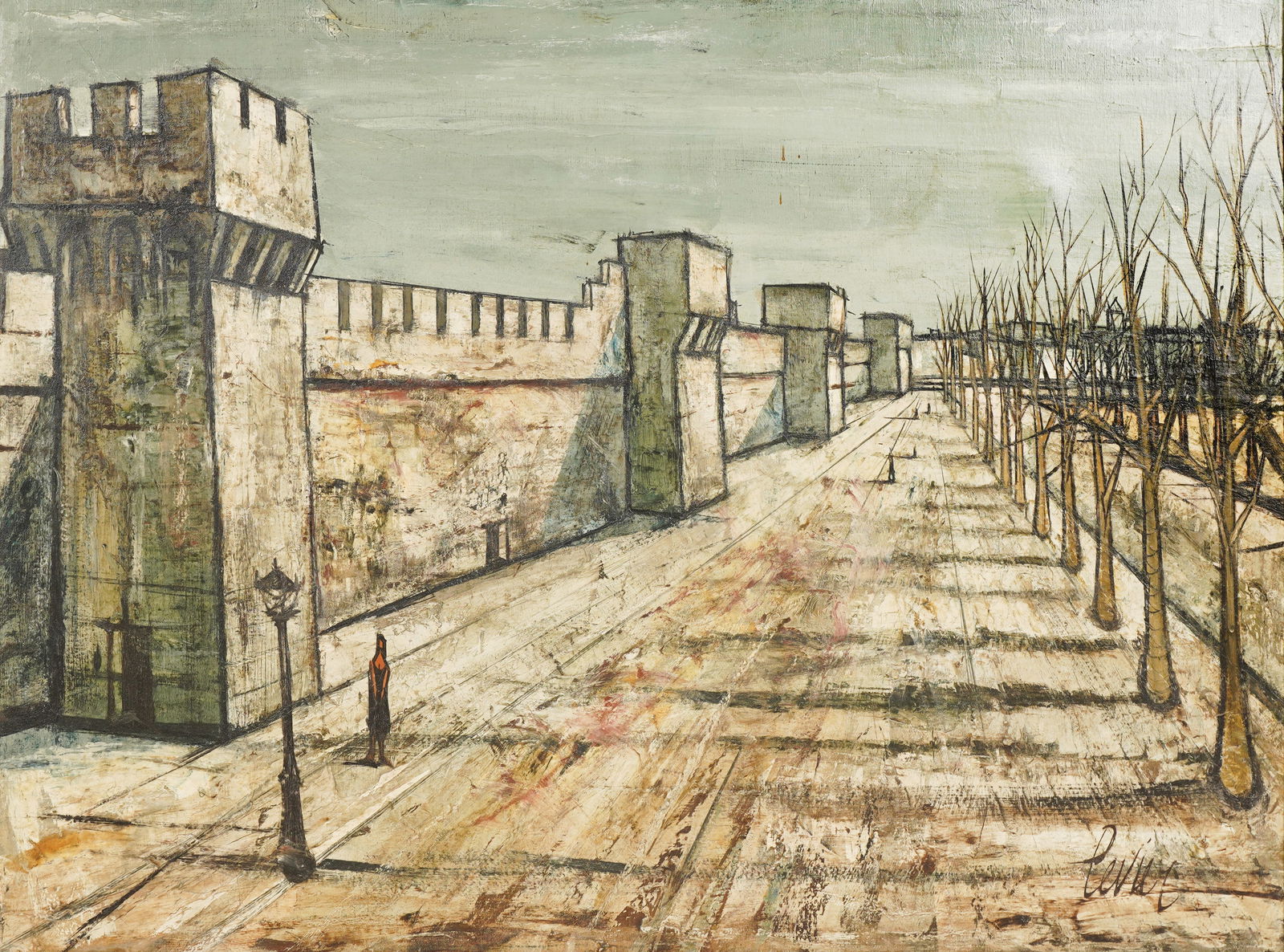 Charles Levier (1920-2003): Les Ramparts a Carcassonne (1 of 9)