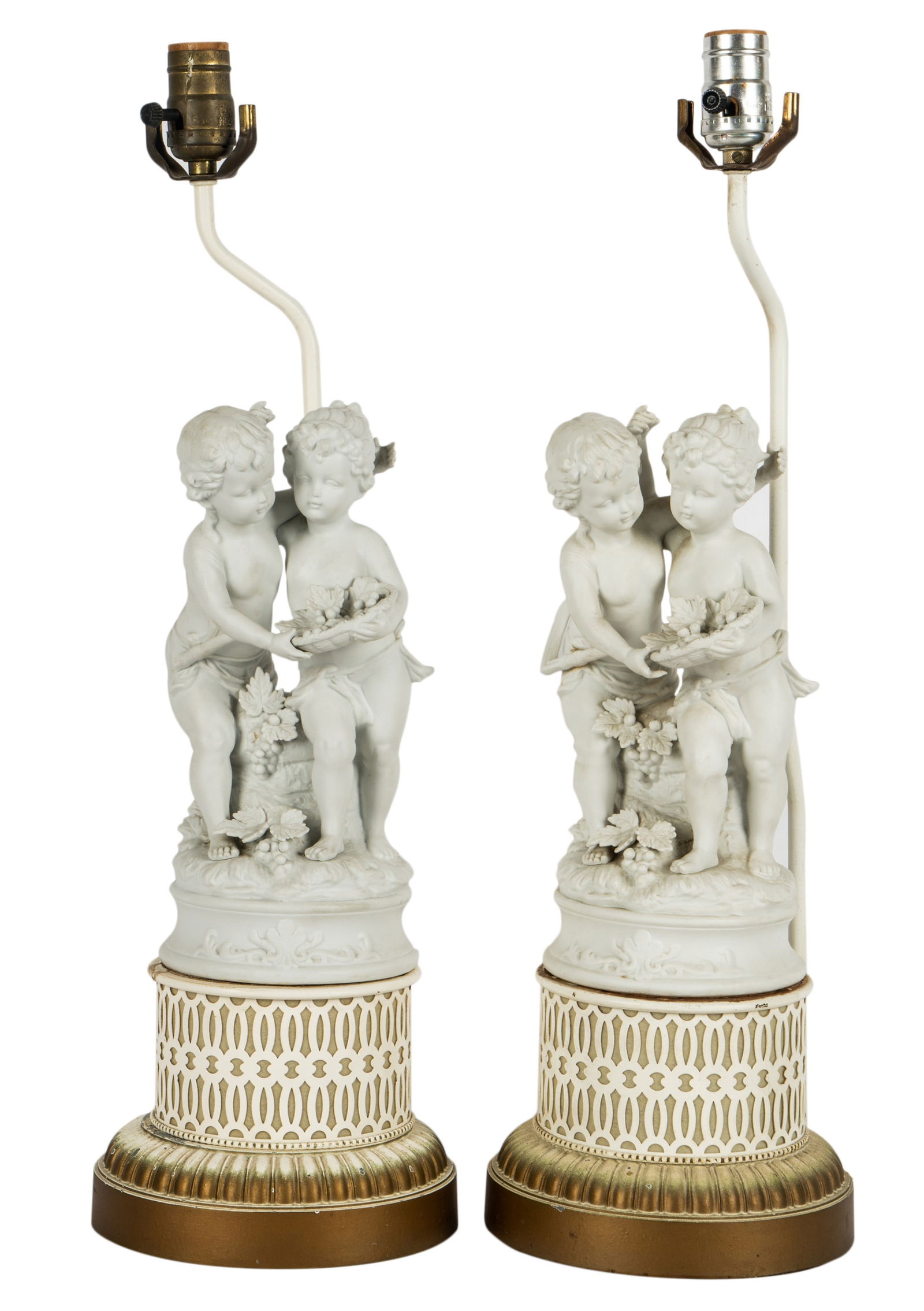 Pair of Porcelain Figural Groups (1 of 8)