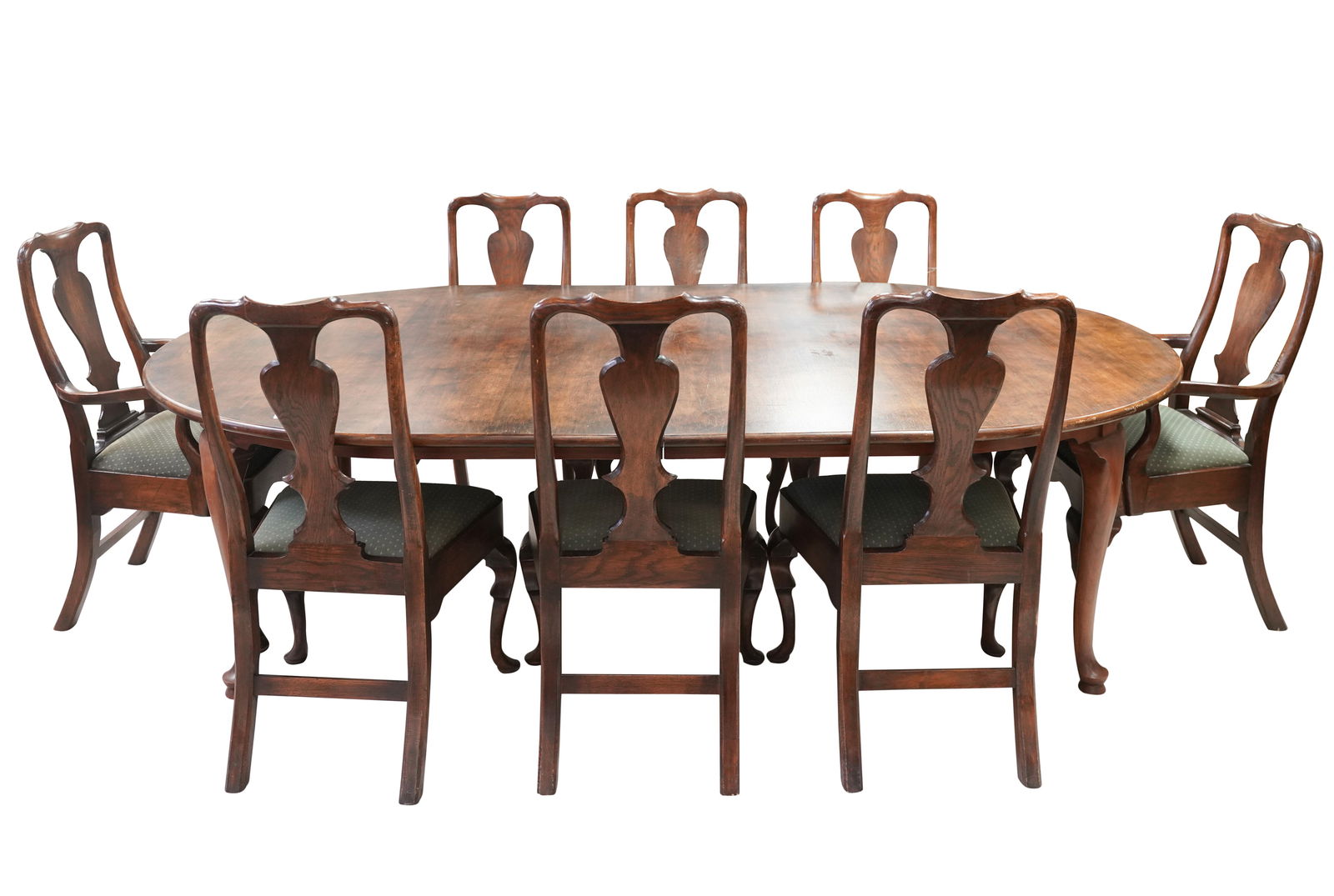 Queen Anne-Style Mahogany Dining Suite (1 of 12)