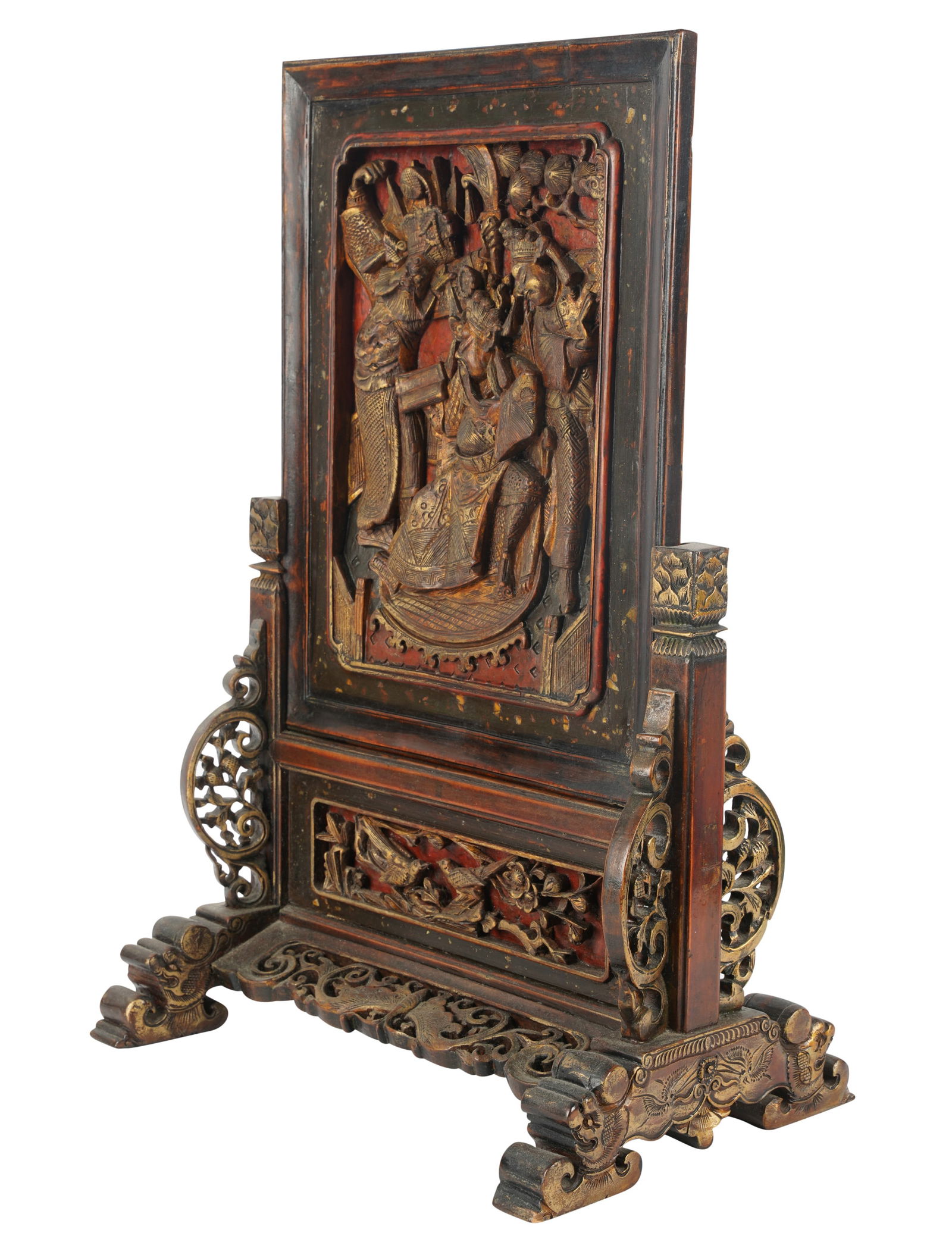 Chinese Carved and Gilt Table Screen (1 of 10)