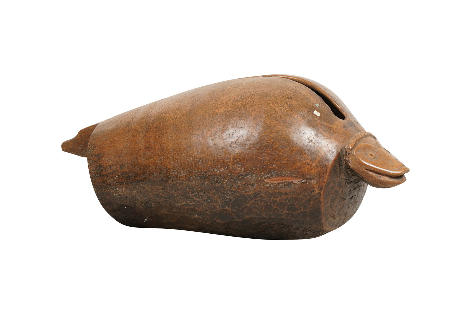 African Carved Wood Drum (1 of 9)