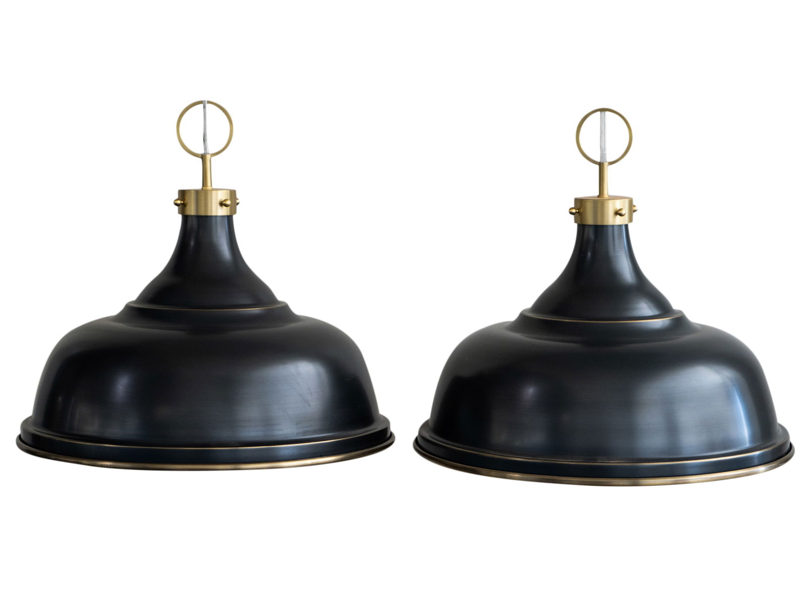 Pair of Industrial-Style Metal Ceiling Light Fixtures (1 of 12)