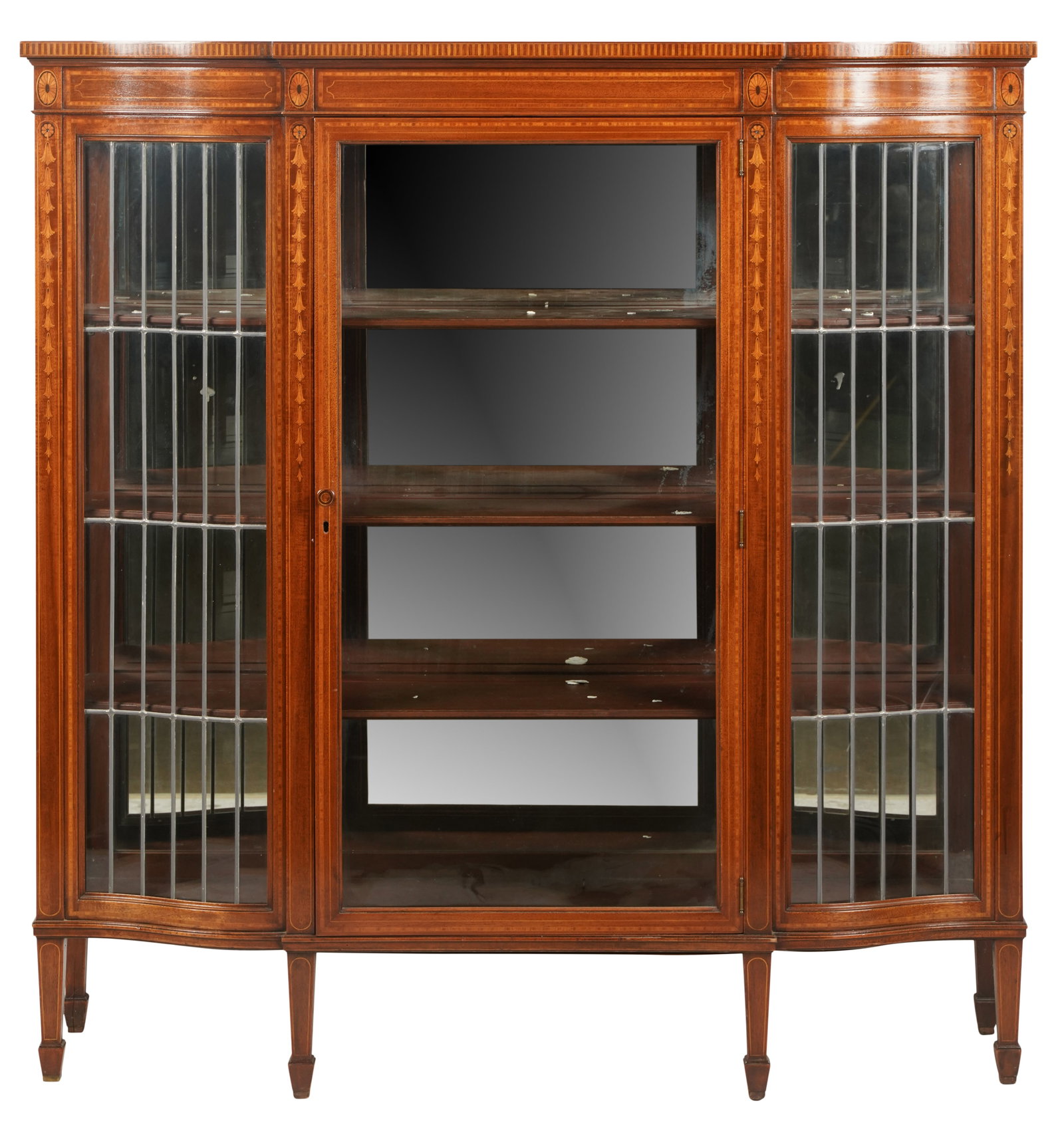Edwardian Inlaid Mahogany Bookcase (1 of 10)