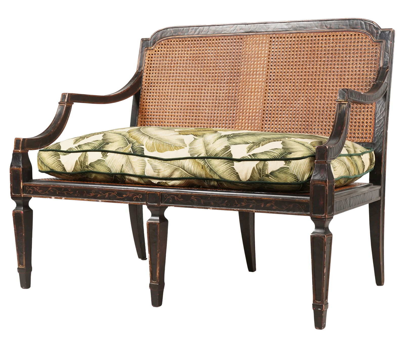 Chinoiserie Style Caned Settee (1 of 9)