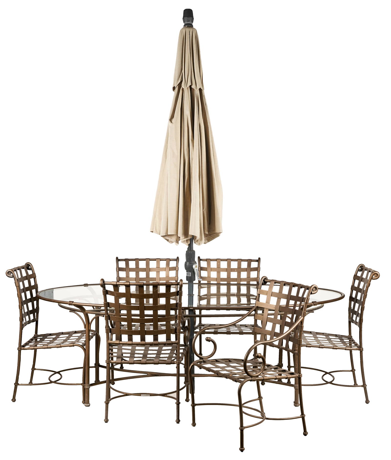 Brown Jordan Patio Dining Table With Six Chairs Auction