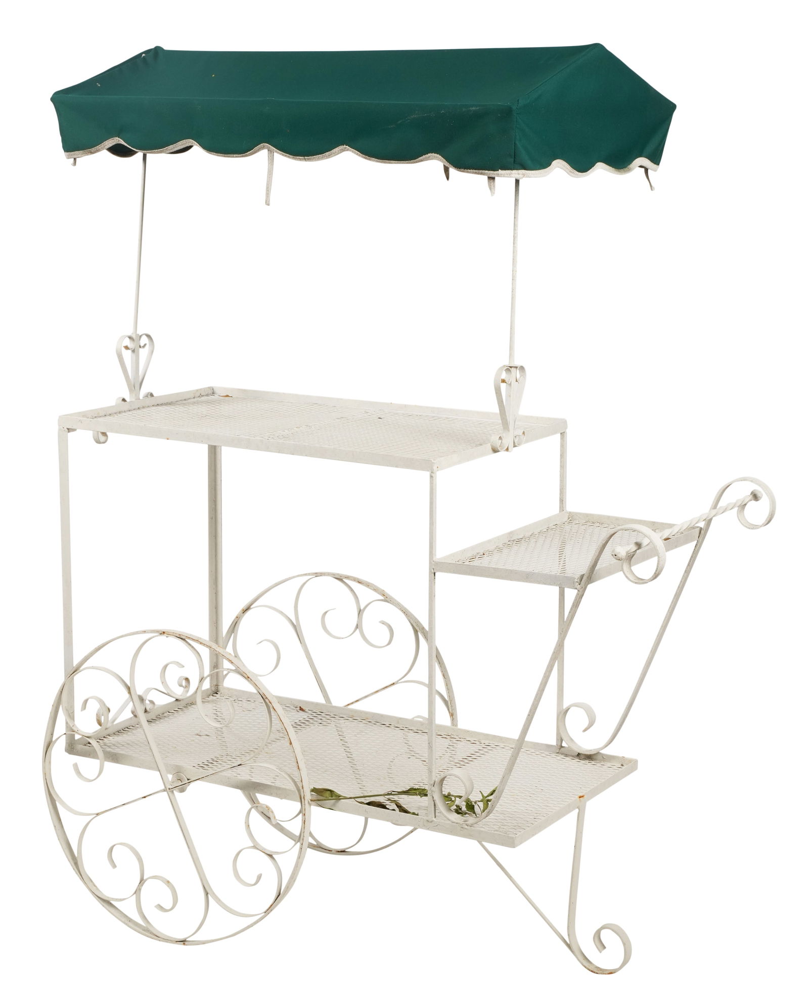 White-Painted Iron Flower Cart (1 of 11)