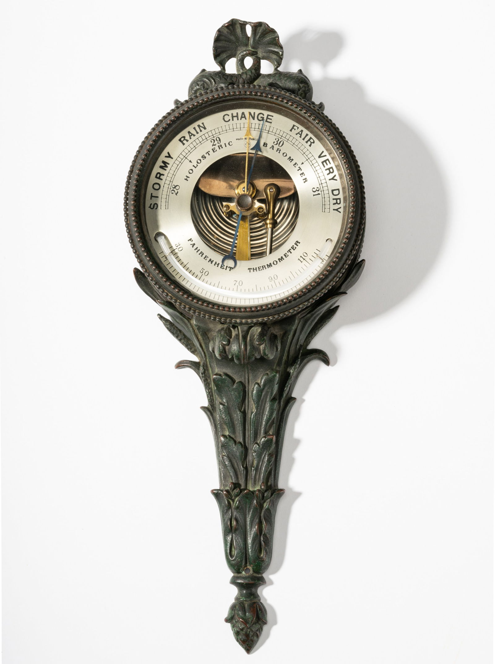 Tiffany Studios Bronze Wall Barometer / Thermometer (1 of 13)