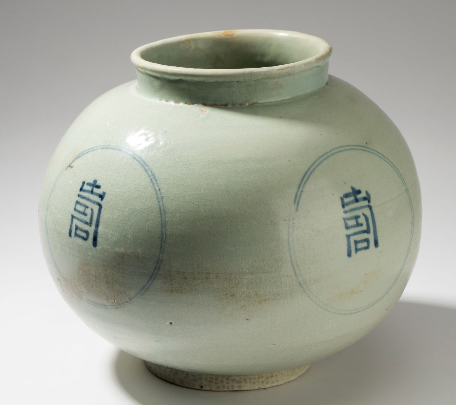 Korean Blue and White-Glazed Ceramic Jar (1 of 16)