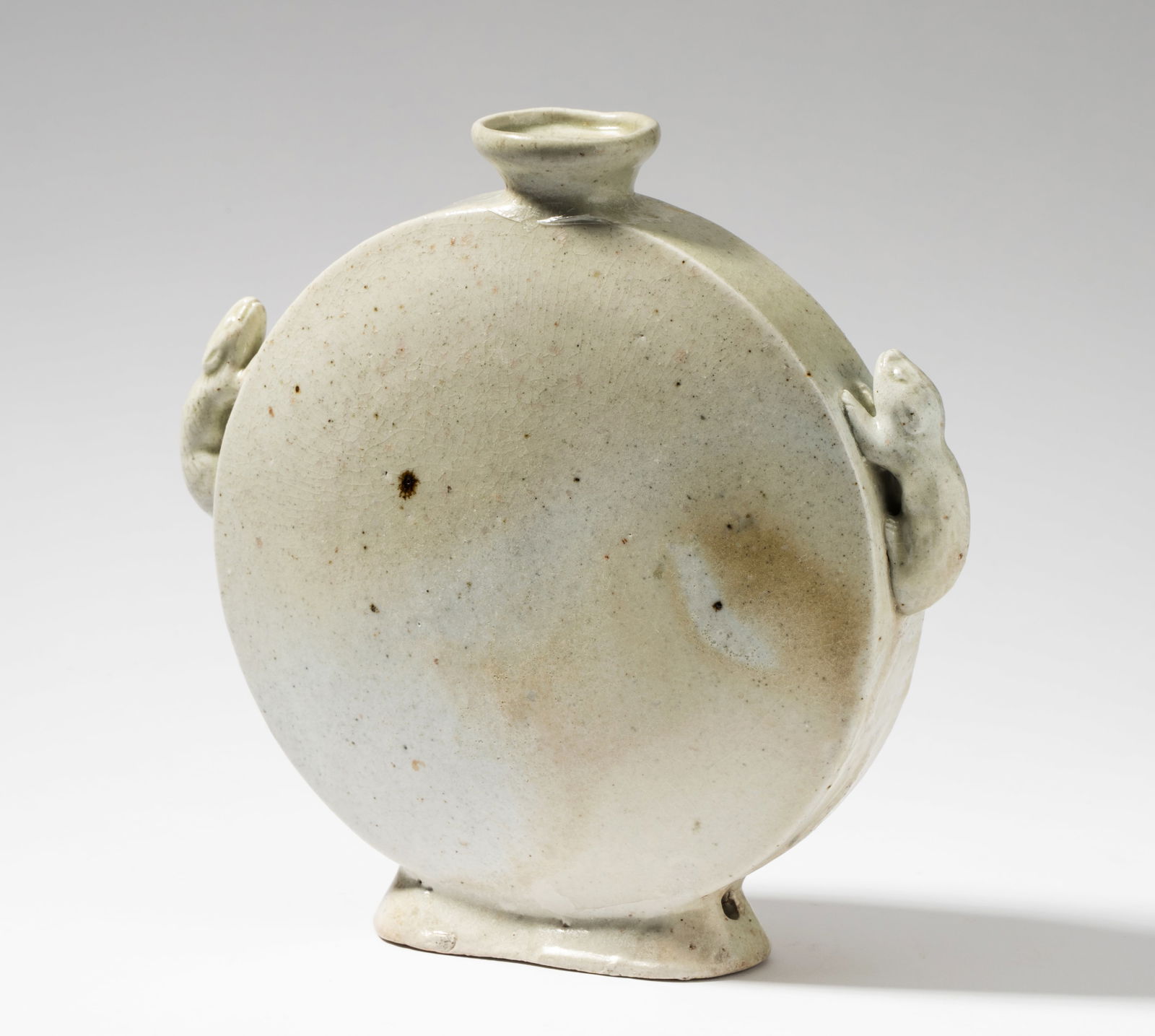Korean White Ceramic Flask Vase (1 of 16)