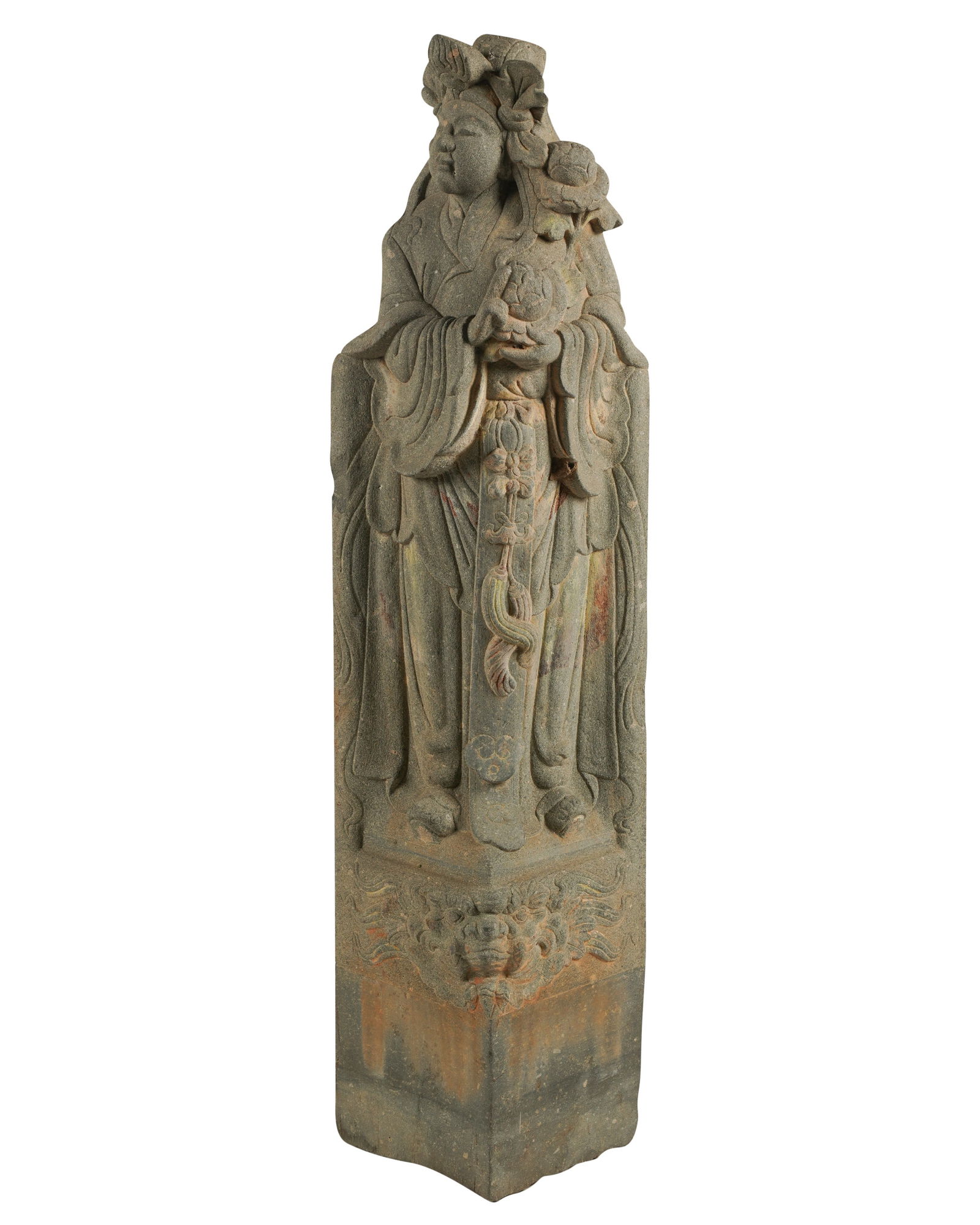 Large Chinese Carved Stone Pillar (1 of 10)