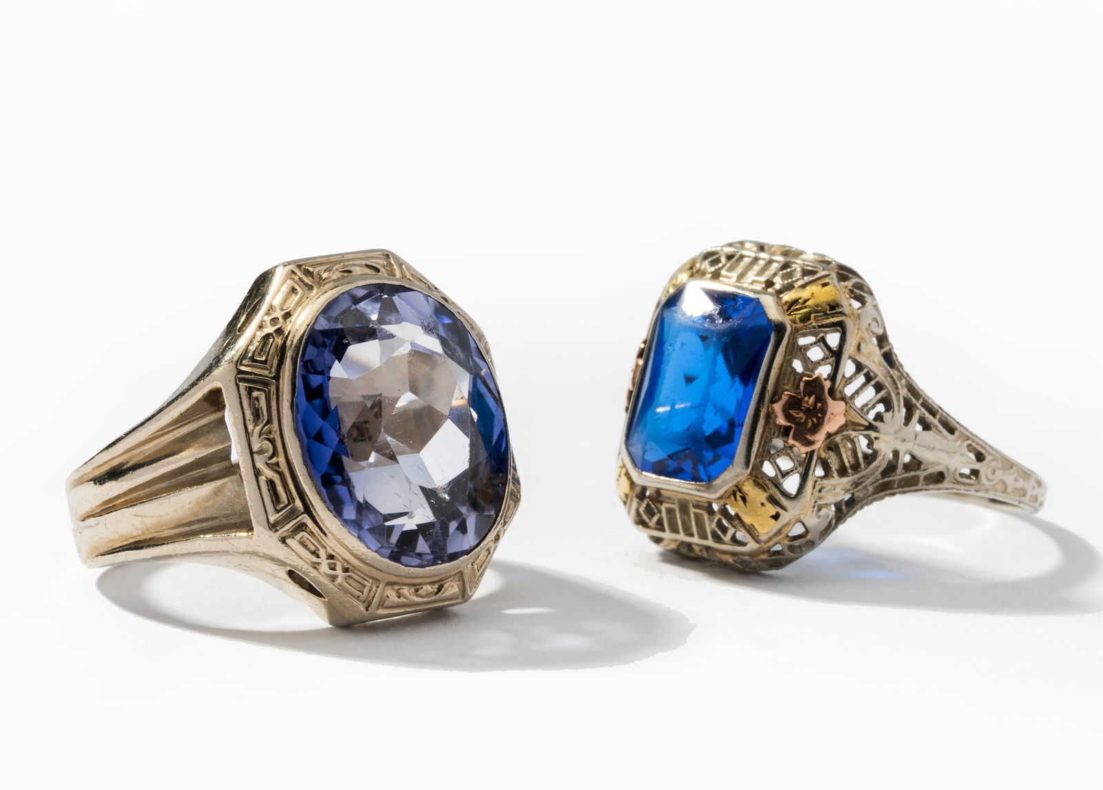 Two 14 Karat White Gold Rings (1 of 6)