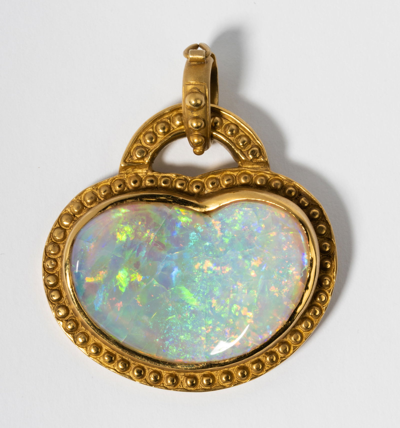 18 Karat Yellow Gold and Opal Pendant/Enhancer (1 of 7)