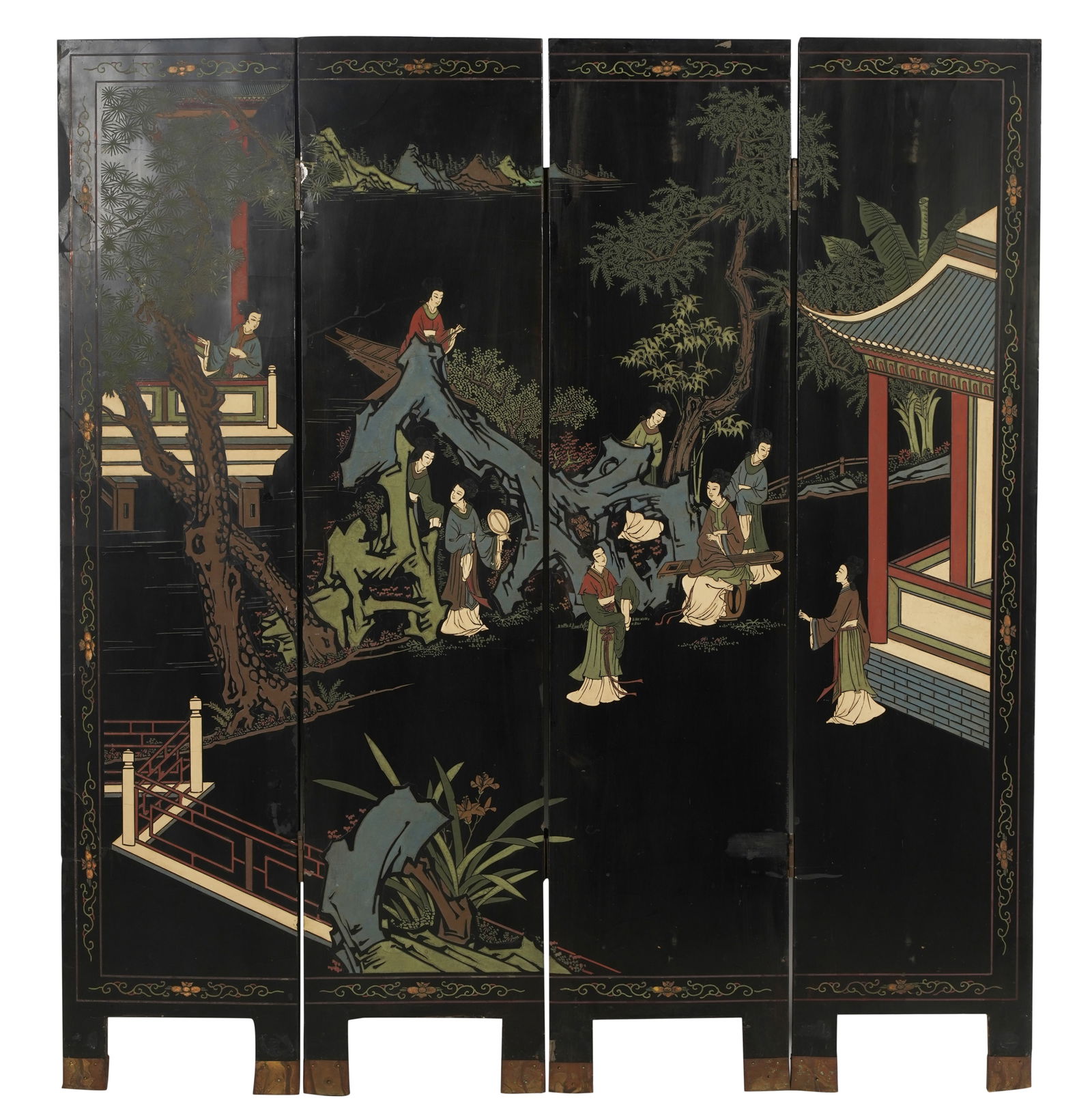 Chinese Four-Panel Screen (1 of 7)
