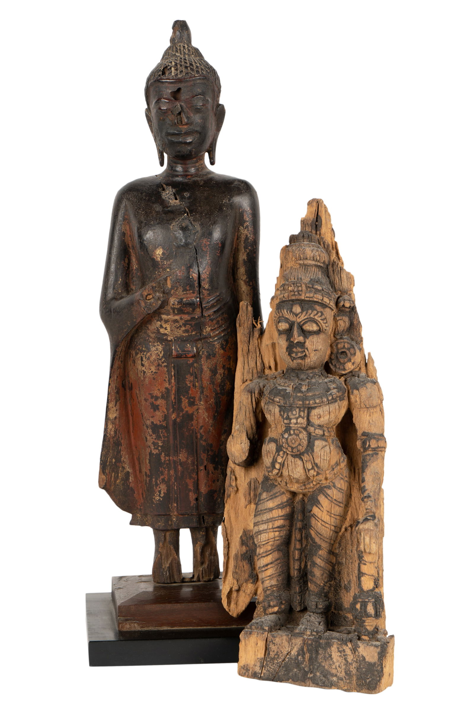 Two Asian Carved Wood Figures (1 of 19)