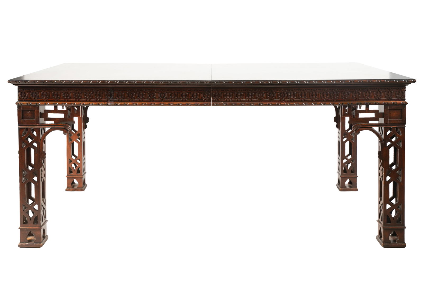 Chinese Chippendale-Style Mahogany Dining Table (1 of 10)