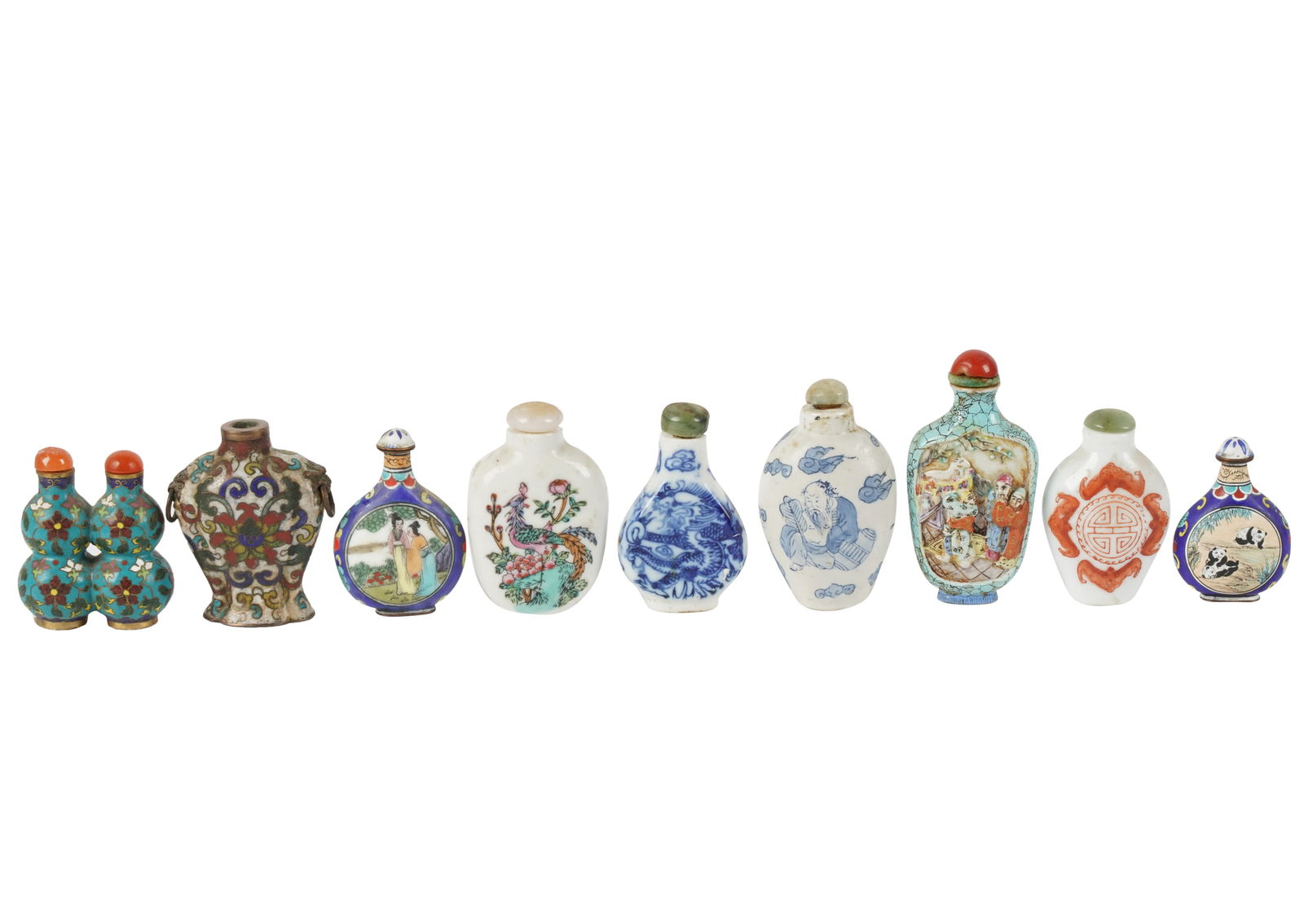 Group of Nine Chinese Snuff Bottles (1 of 7)