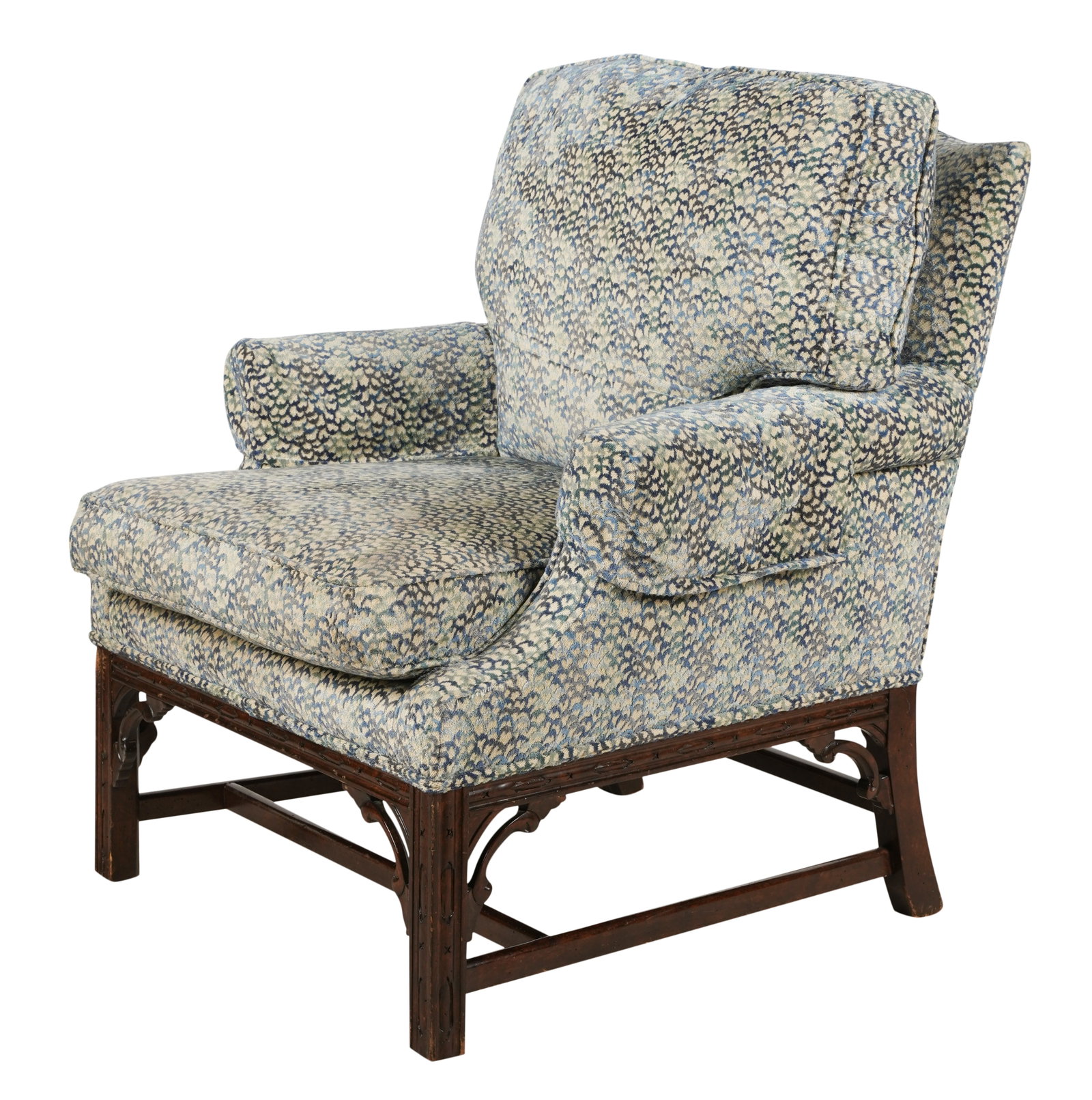 Chippendale-Style Armchair: after 1950; manufacturer unknown 35 x 32 x 38 in. (88.9 x 81.3 x 96.5 cm.), Seat height: 20 in. (50.8 cm.)