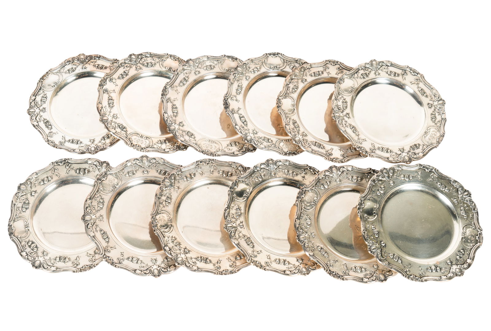 Set of 12 Gorham Sterling Bread Plates (1 of 7)