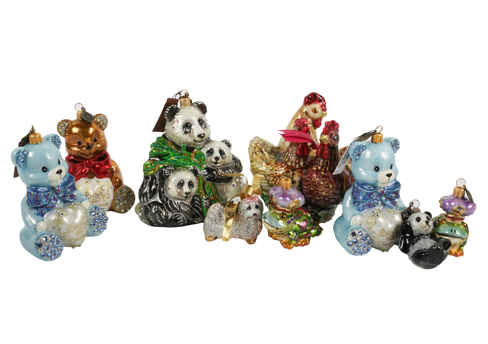 Collection of Jay Strongwater Christmas Ornaments (1 of 9)
