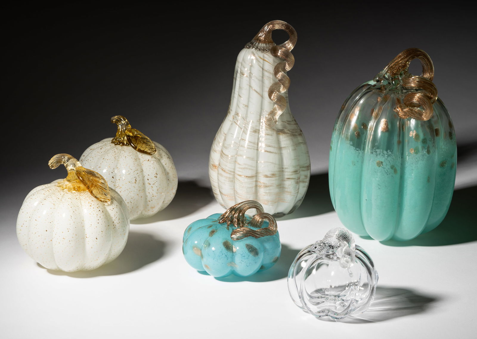 Six Murano-Style Art Glass Pumpkins (1 of 8)