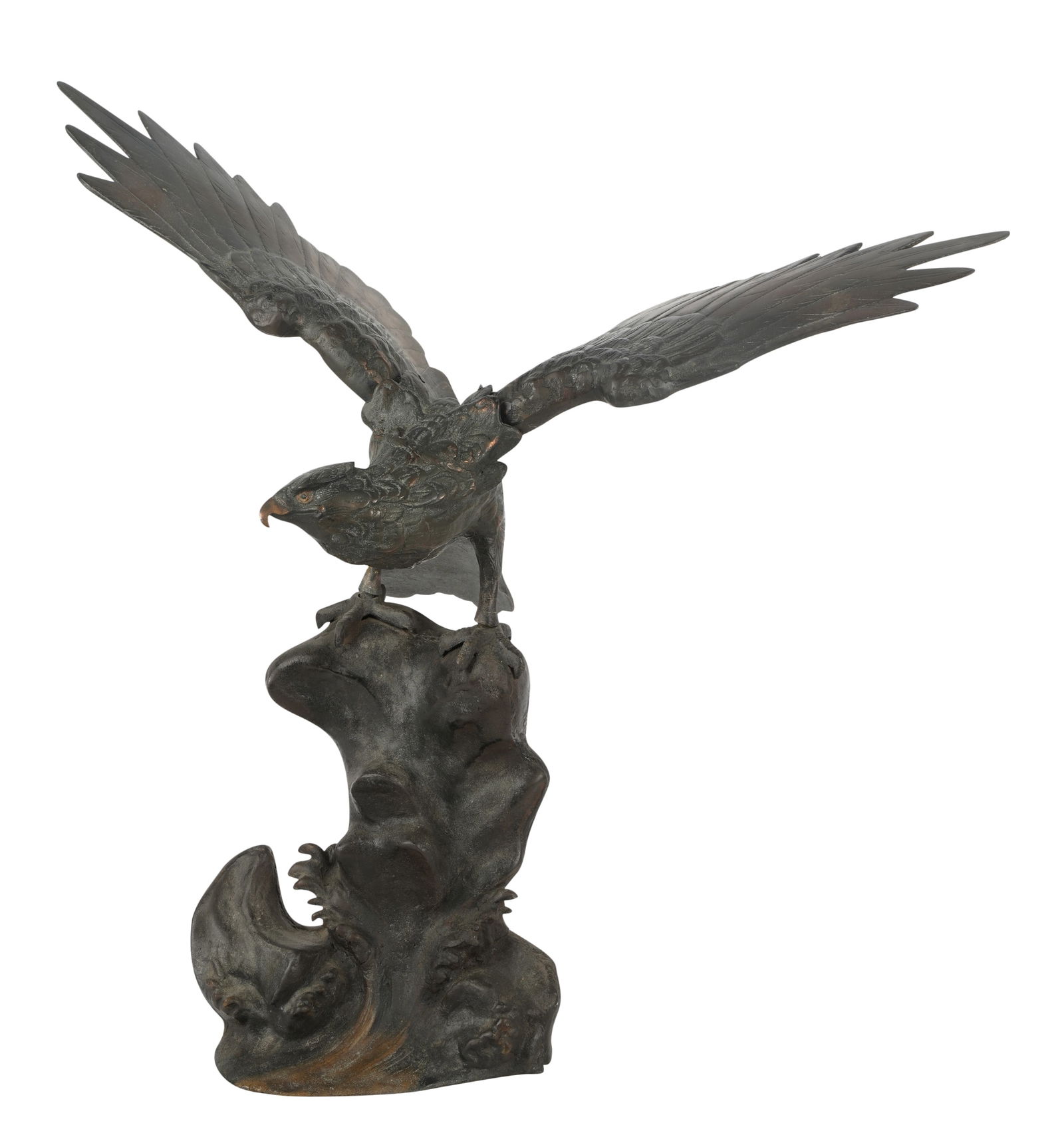 Japanese Cast Iron Figure of an Eagle (1 of 12)