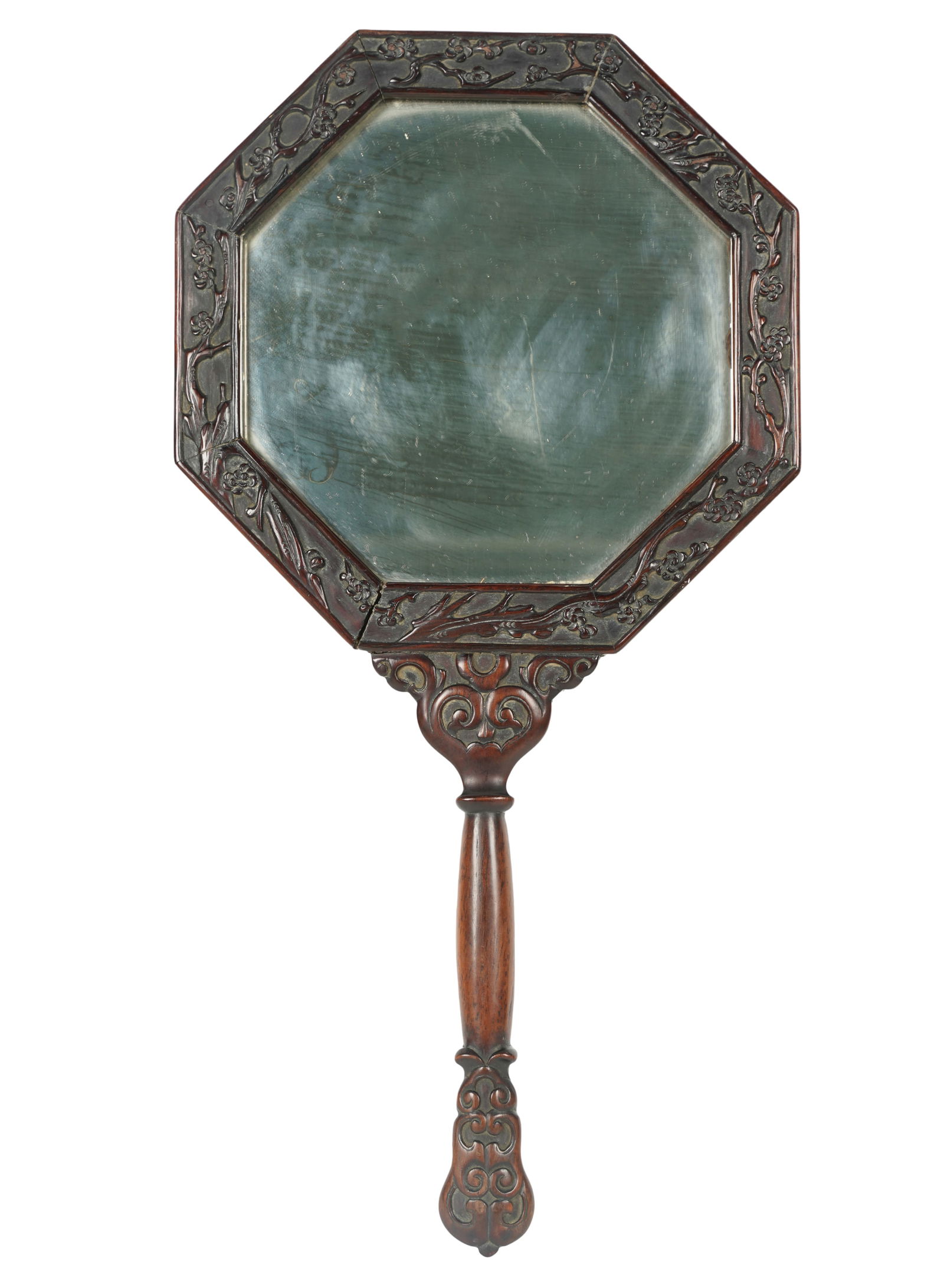 Chinese Carved Wood Hand Mirror (1 of 7)