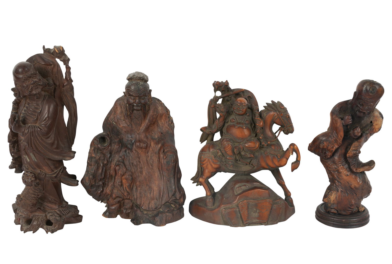 Group of Asian Carved Wood Figures (1 of 8)