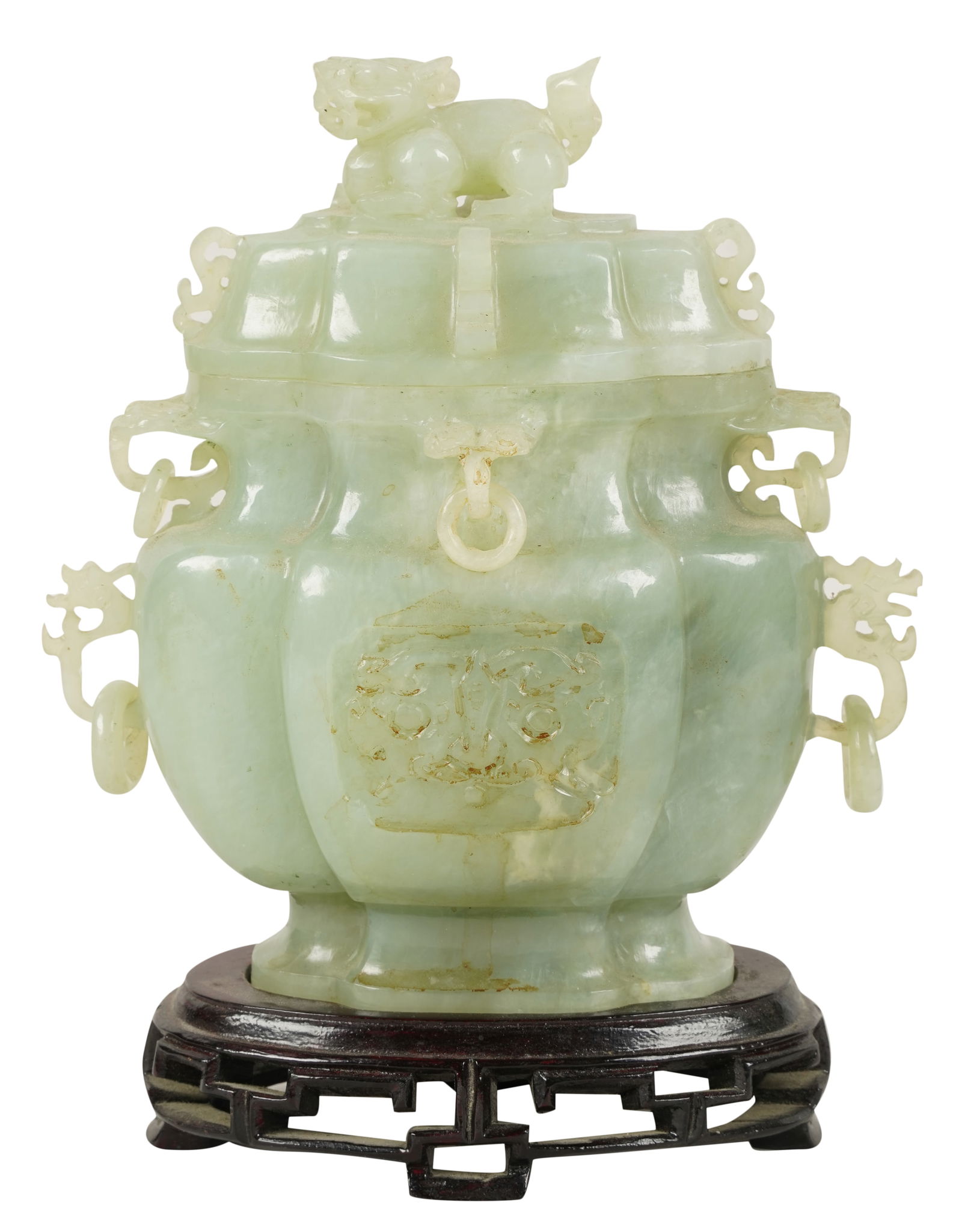 Chinese Carved Jadeite Covered Urn (1 of 7)