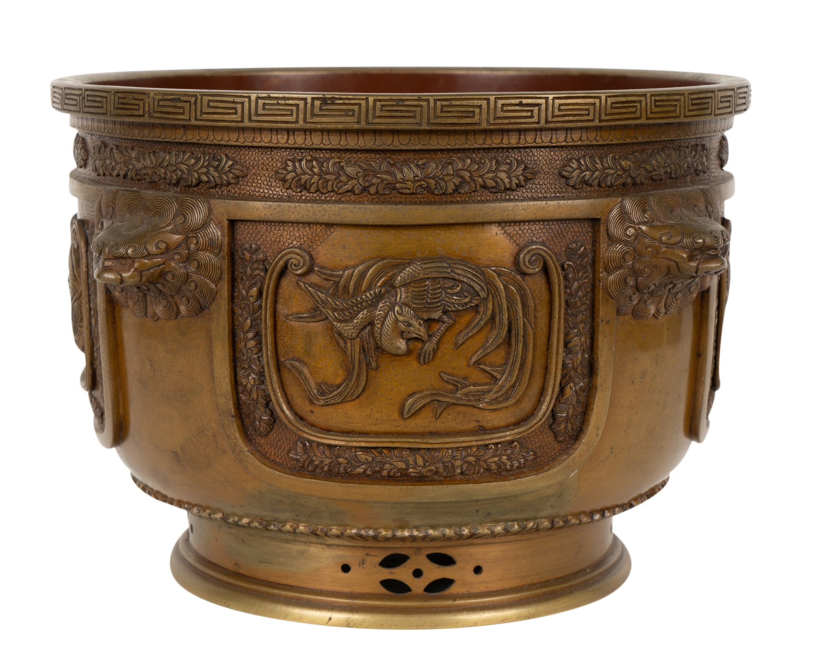 Chinese Bronze Vessel: marked to underside 8 1/4 x 13 in. (21 x 33 cm.) Provenance: Property from the Estate of Professor Harry Stone, Brentwood, California. Recipient of a Guggenheim Fellowship in the 1960s, a world travel