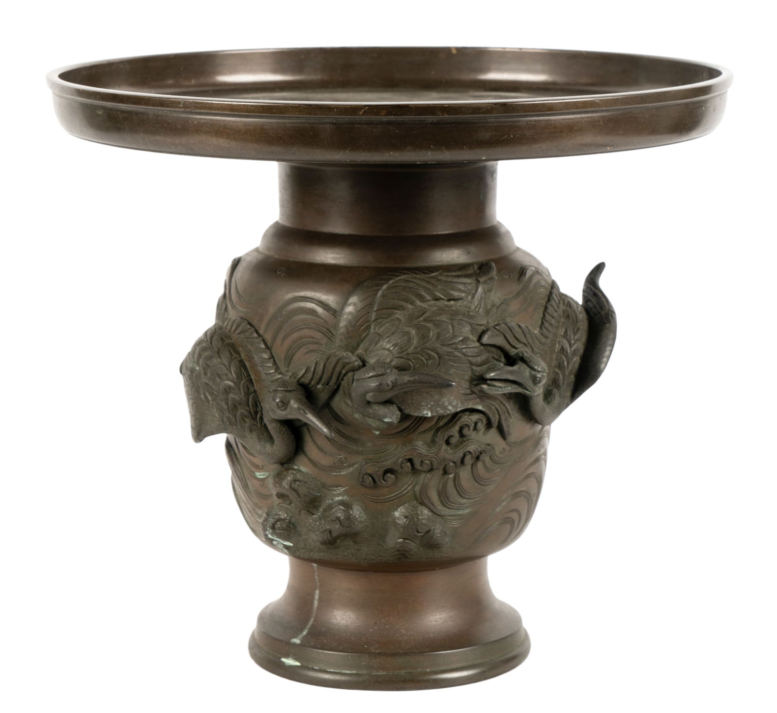 Japanese Bronze Usabata Ikebana Vase (1 of 10)