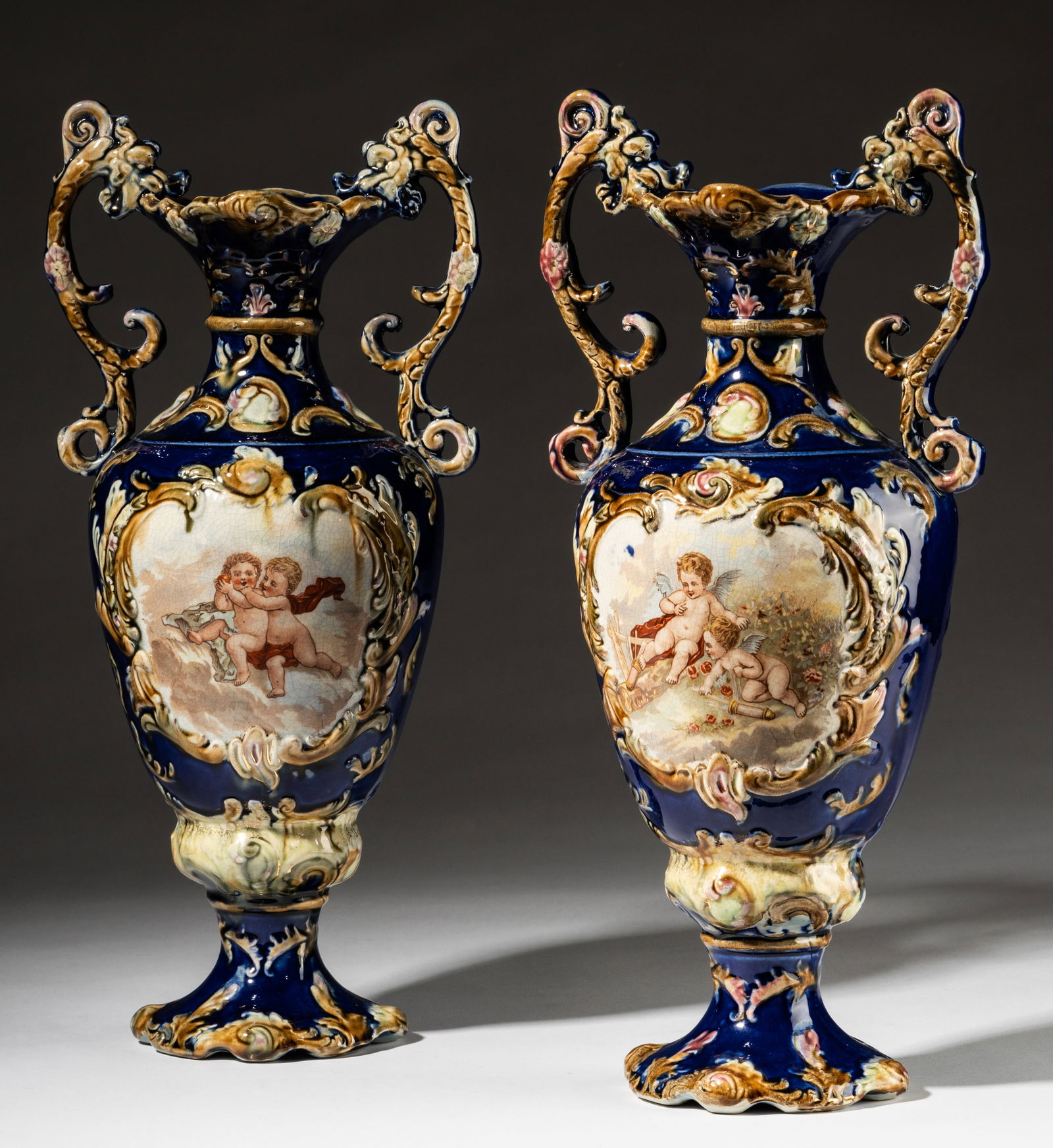 Pair of English Pottery Urns (1 of 20)