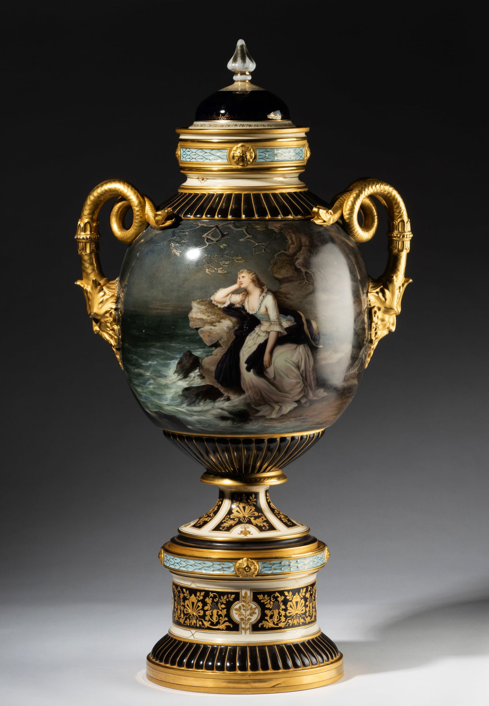 Vienna-Style Pirkenhammer Porcelain Vase (1 of 20)